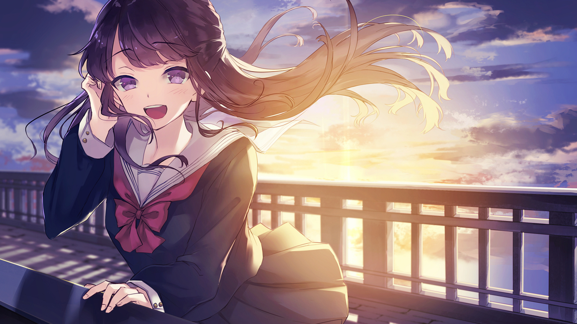 Anime Girl In School Uniform Wallpapers