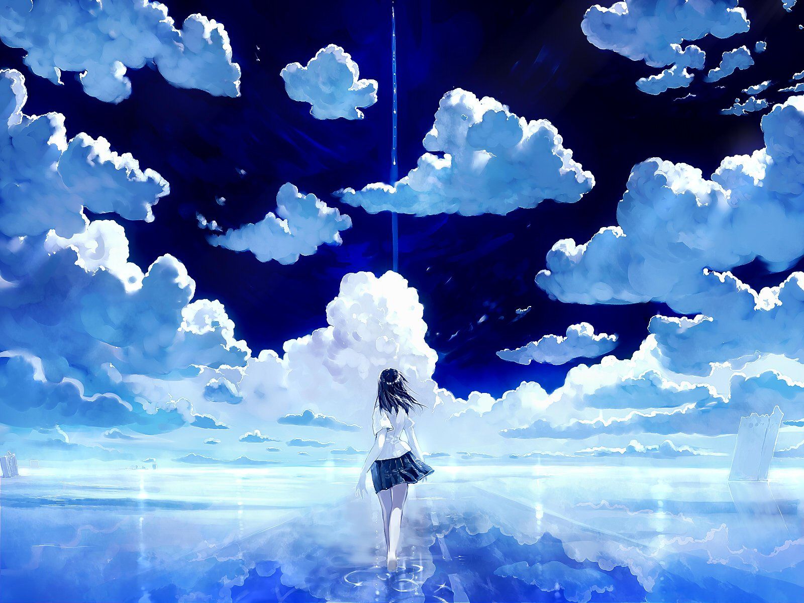 Anime Girl Looking At Sky Wallpapers