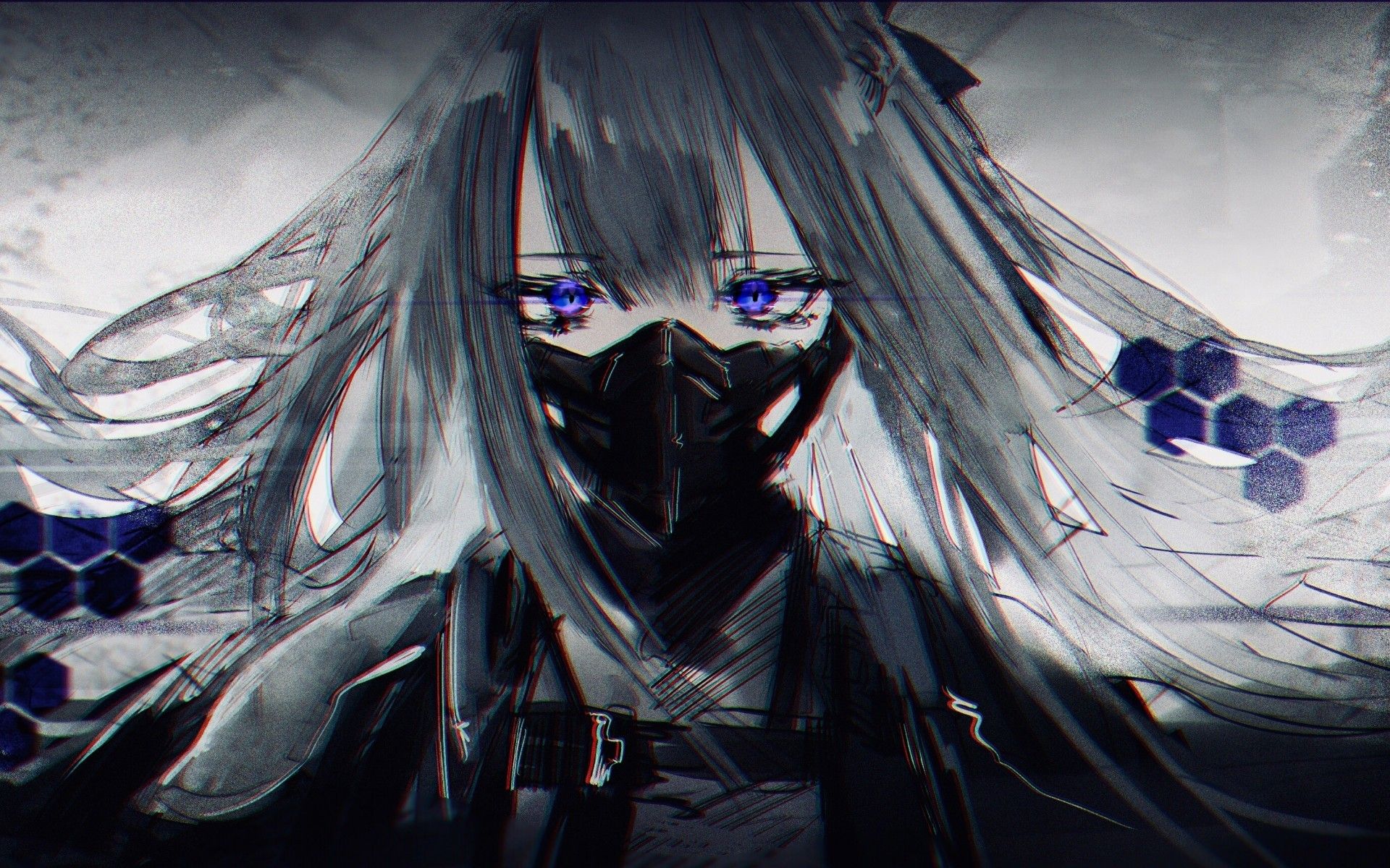 Anime Girl Mask Wallpapers