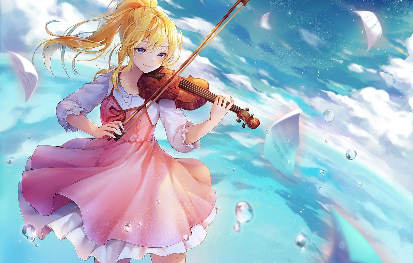 Anime Girl Playing Violin Wallpapers