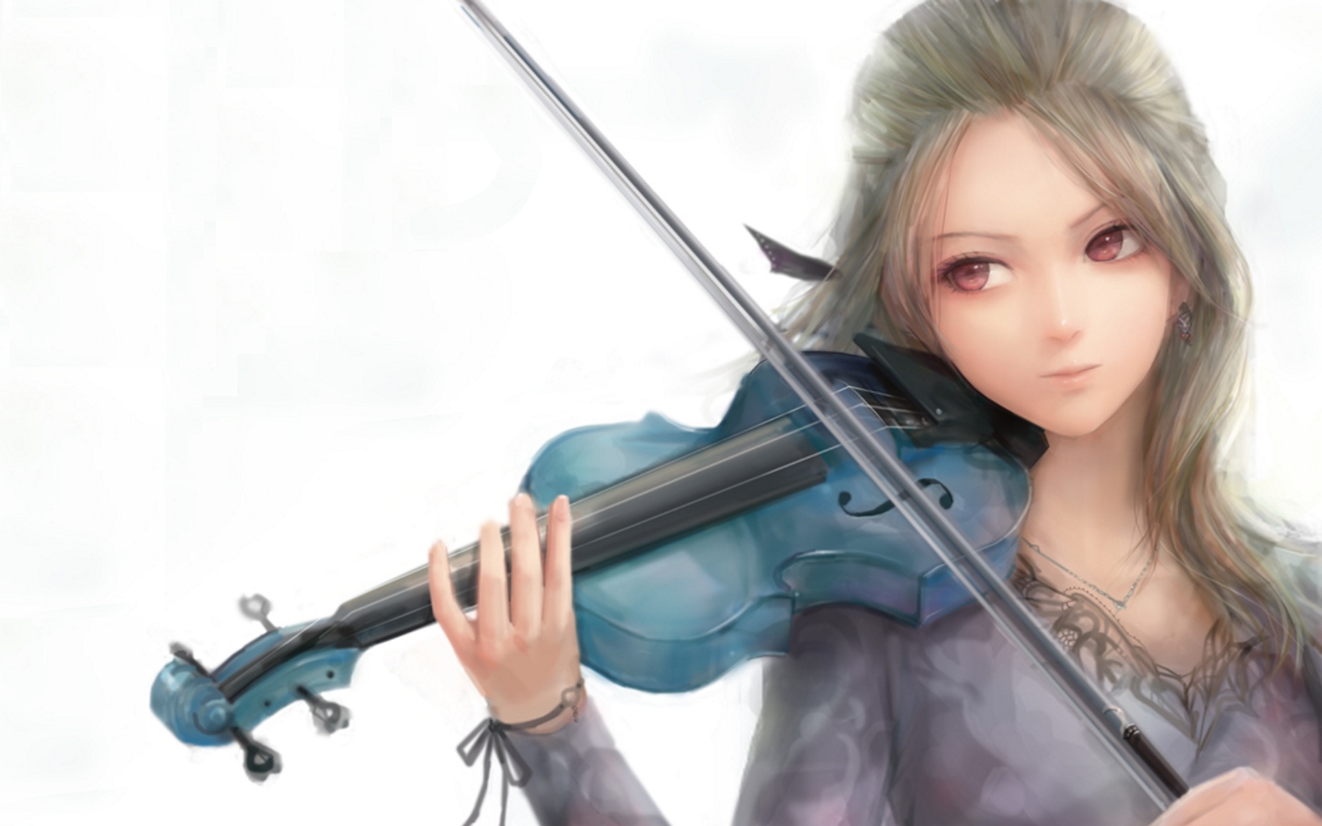 Anime Girl Playing Violin Wallpapers