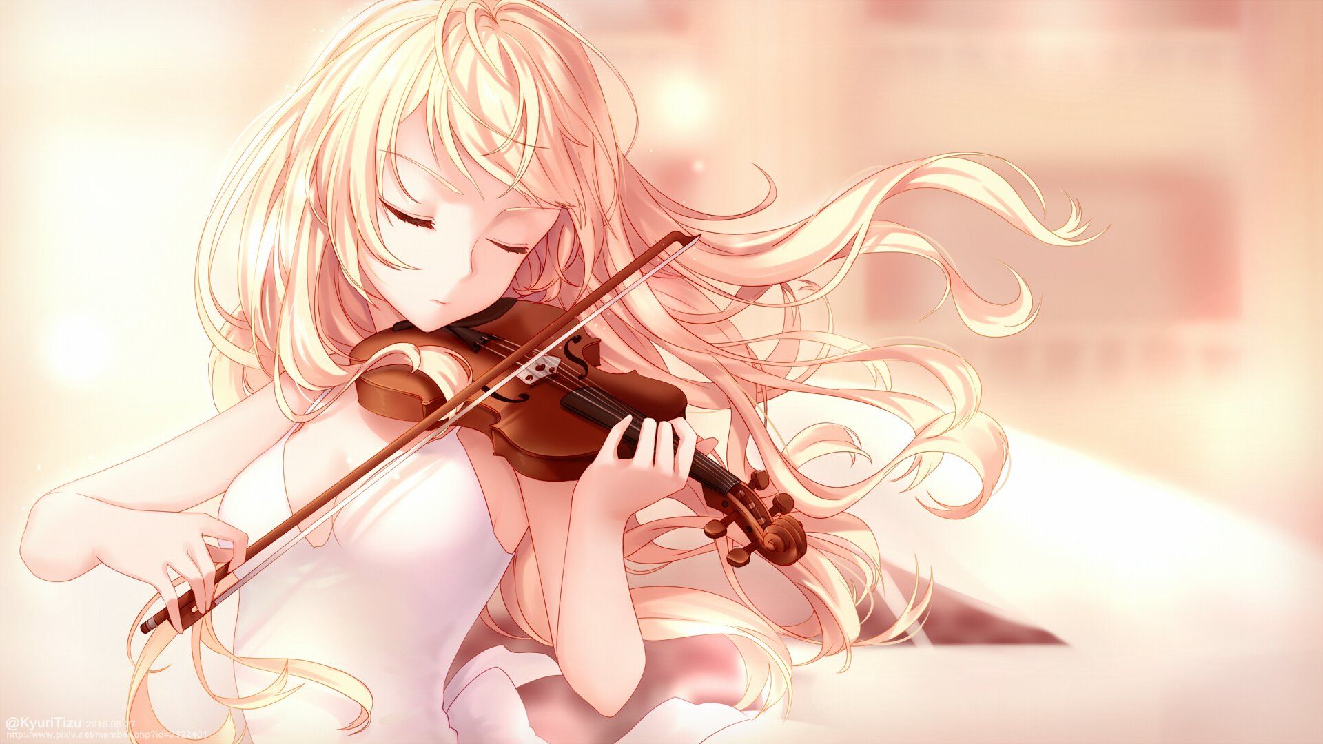 Anime Girl Playing Violin Wallpapers