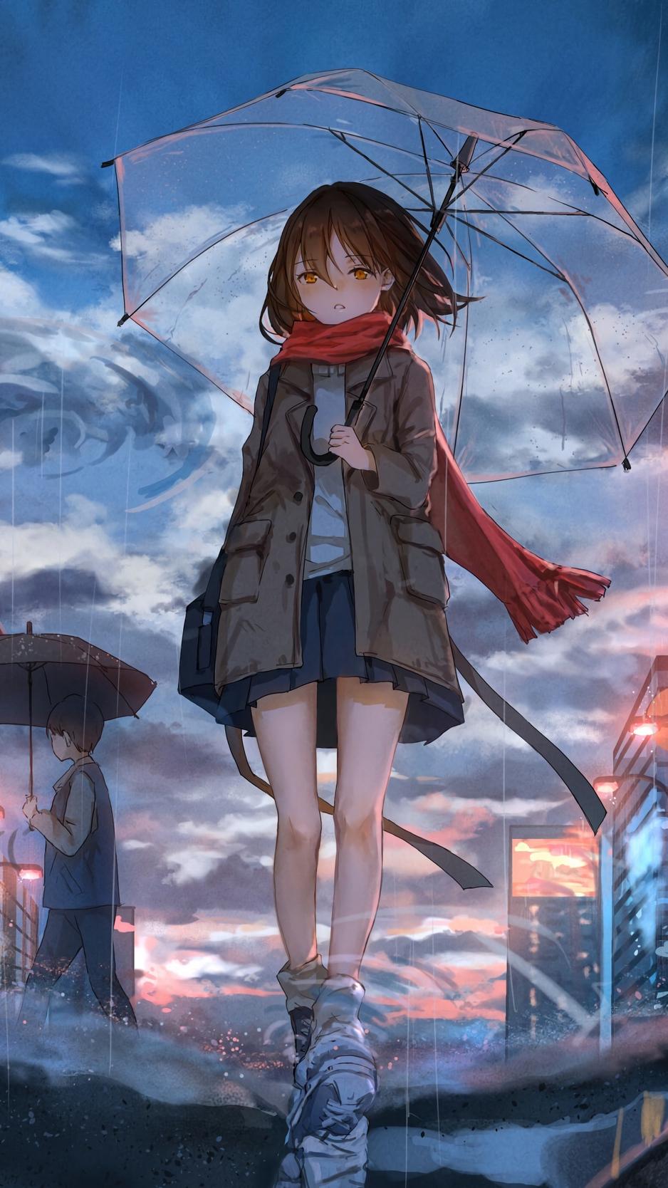 Anime Girl Sad Rain Wallpapers