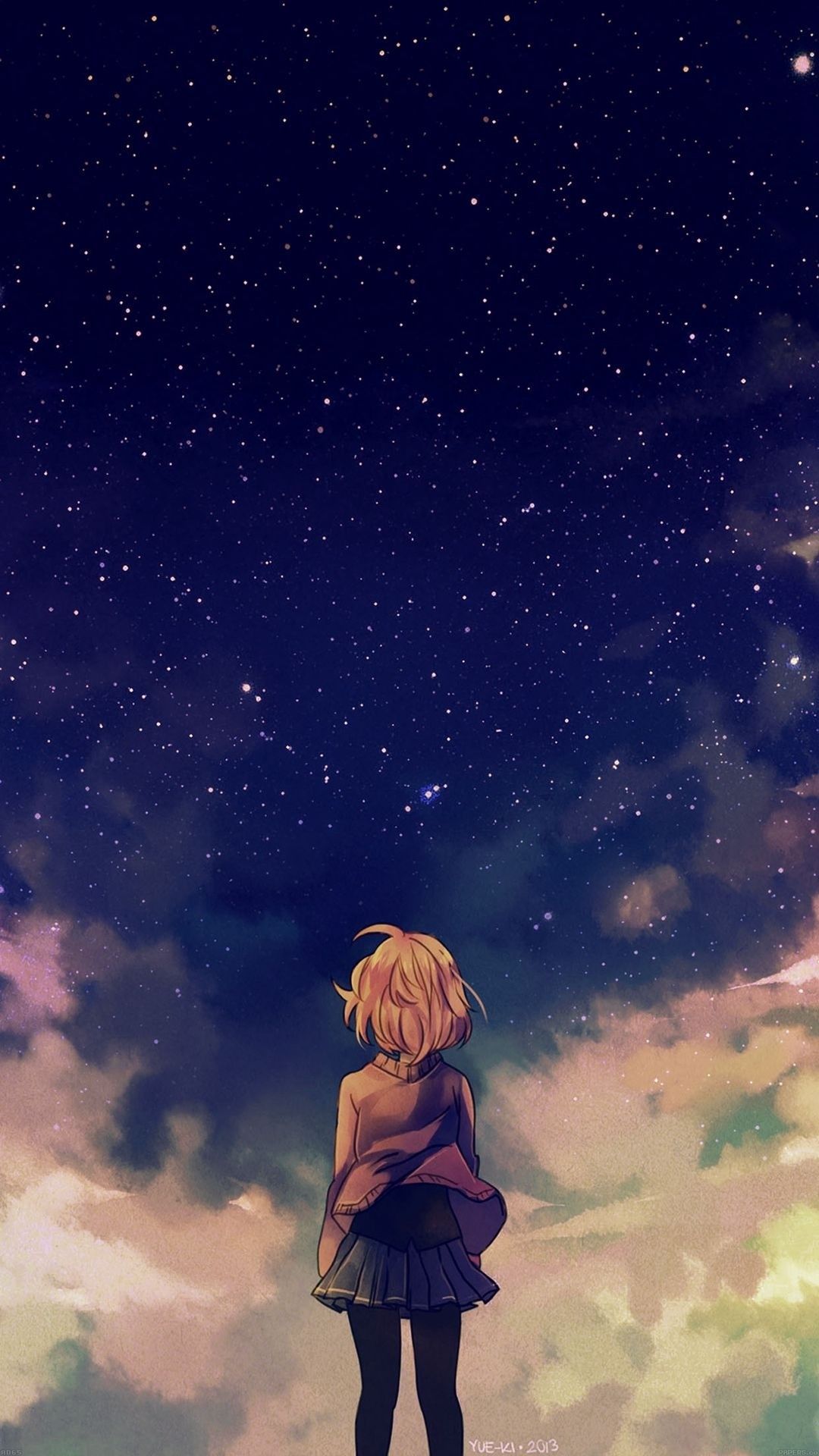 Anime Girl Sitting Alone Wallpapers