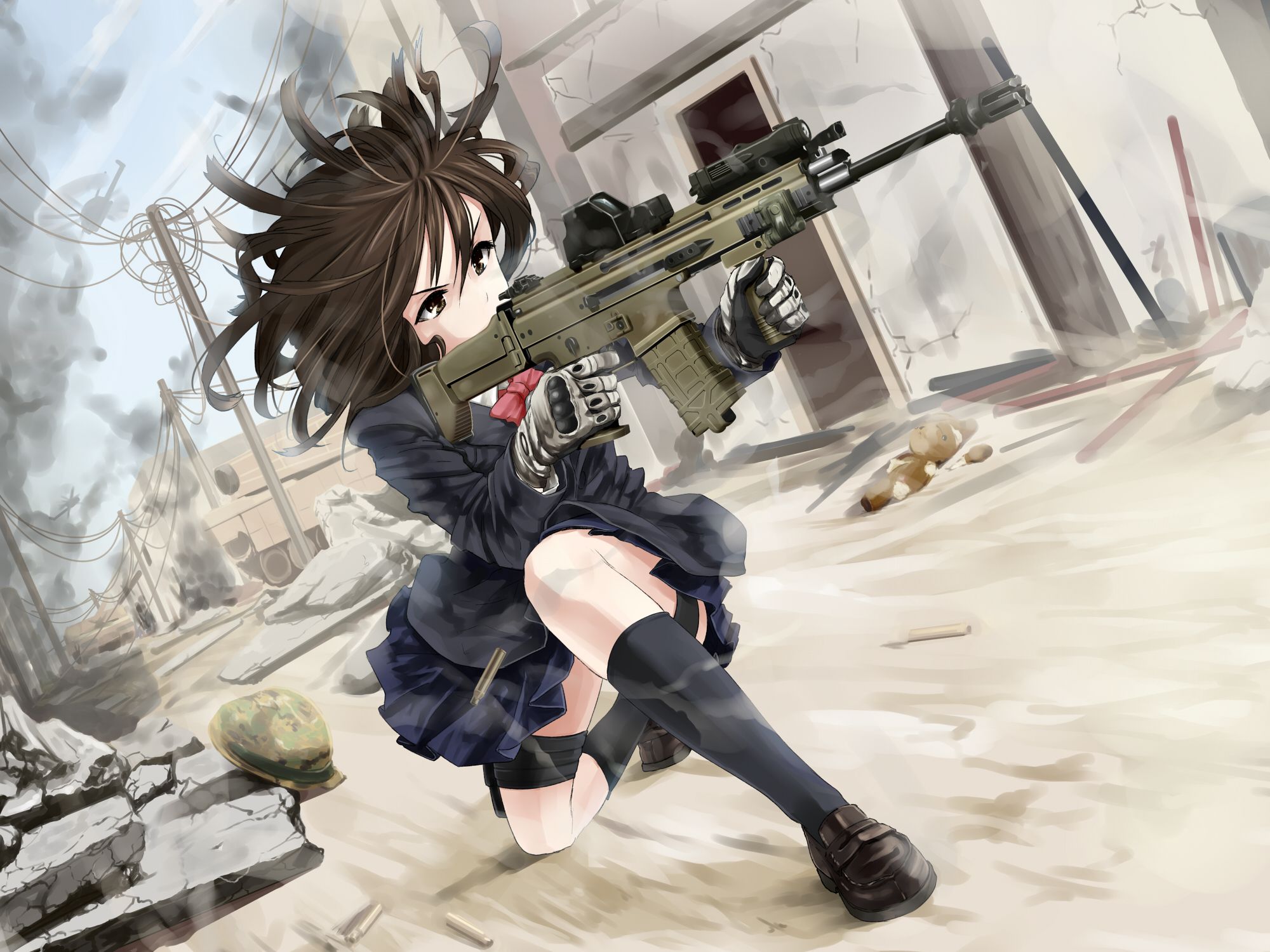 Anime Girl With Gun Wallpapers