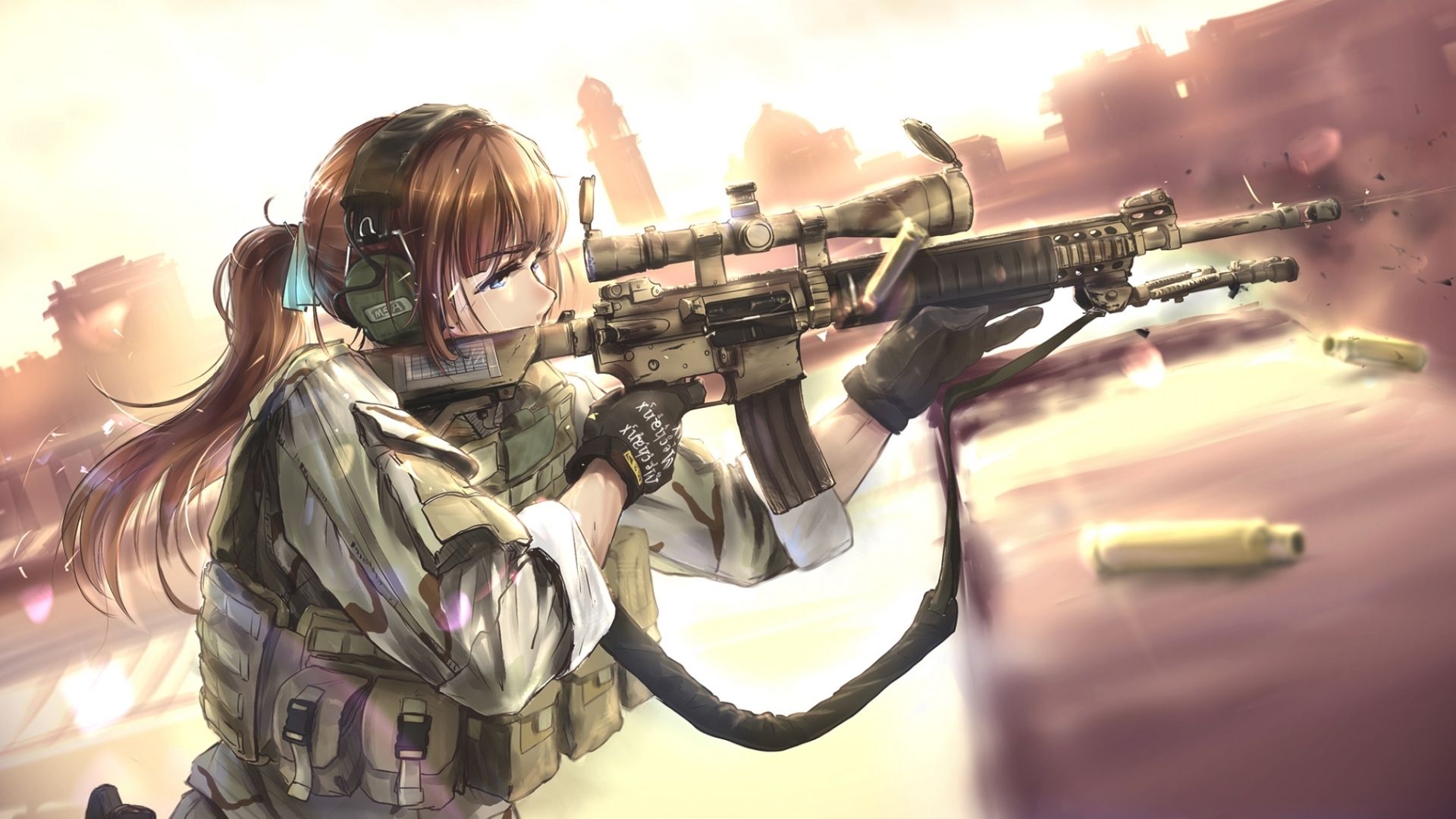 Anime Girl With Gun Wallpapers