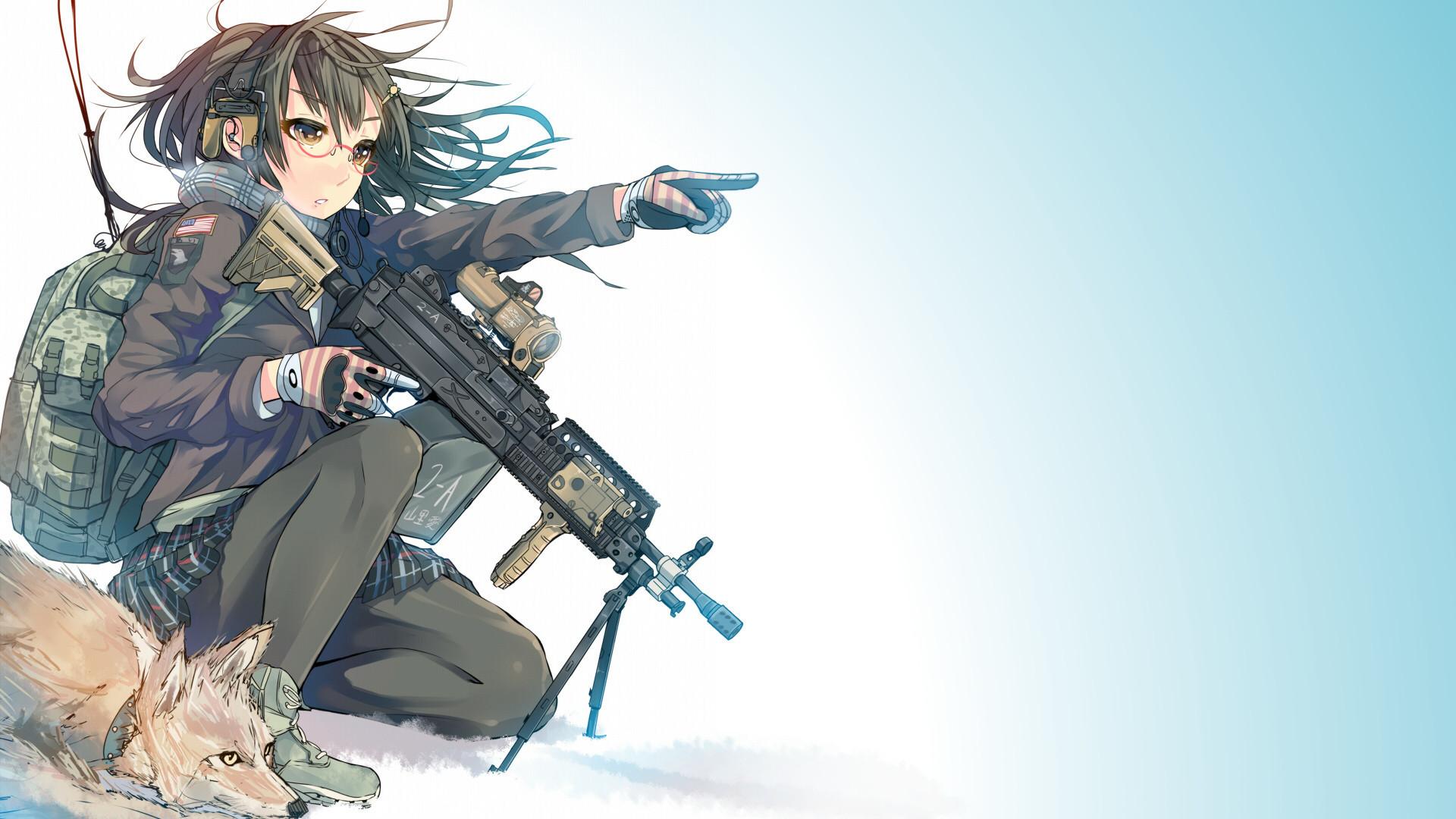 Anime Girl With Gun Wallpapers