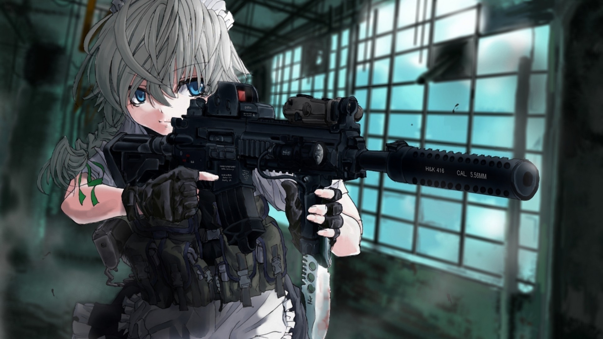 Anime Girl With Gun Wallpapers