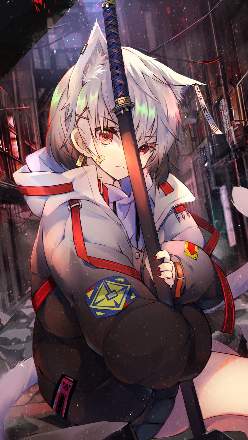 Anime Girl With Katana Wallpapers