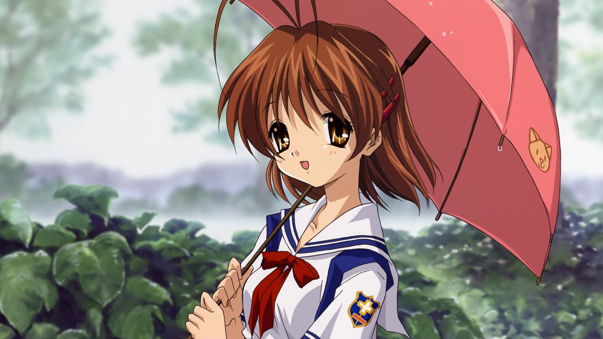 Anime Girl With Umbrella In Rain Wallpapers