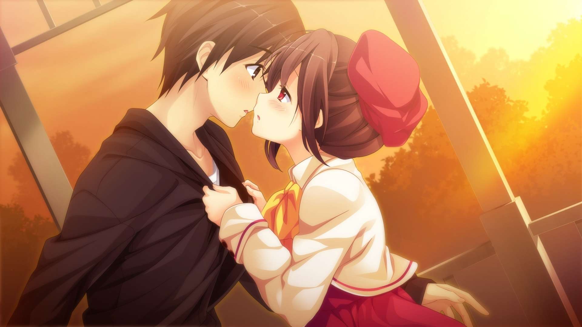 Anime Girls Kiss Wallpapers