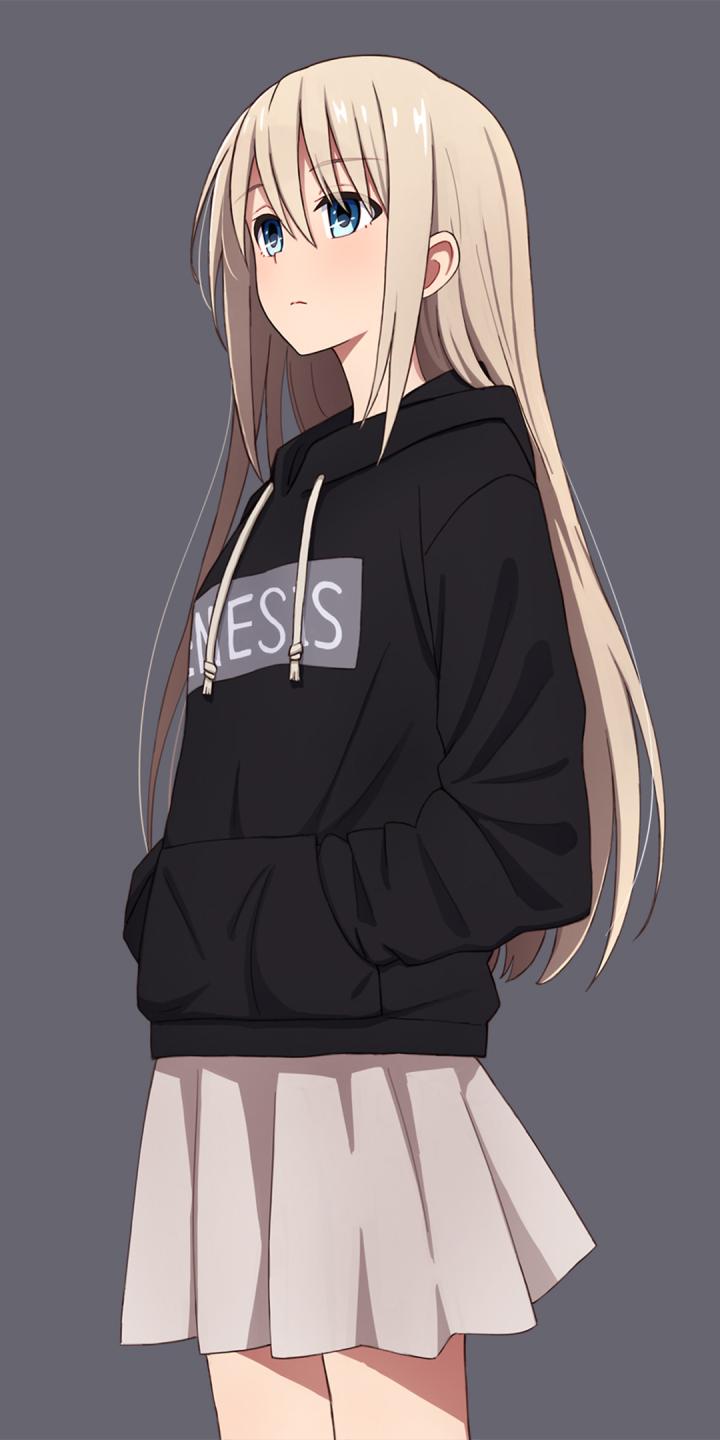 Anime Girls With Hoodies Wallpapers