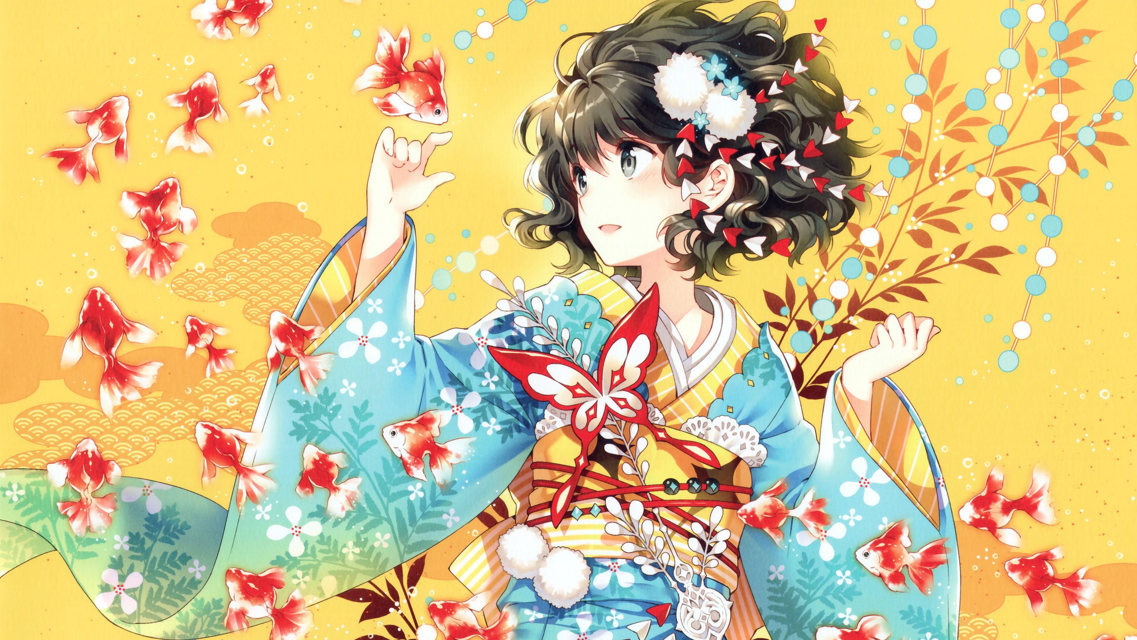 Anime Kimono Girl Wallpapers