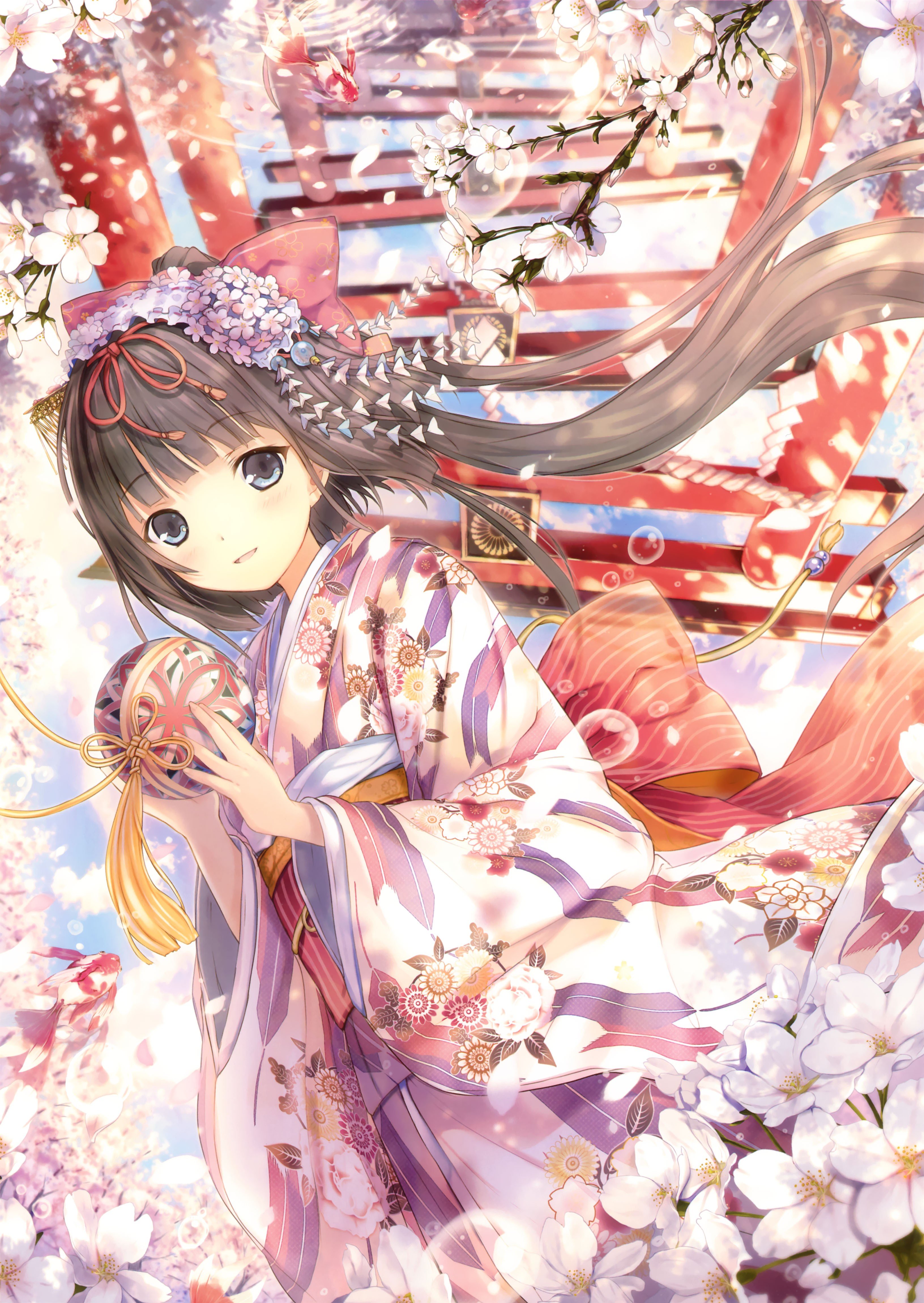 Anime Kimono Girl Wallpapers