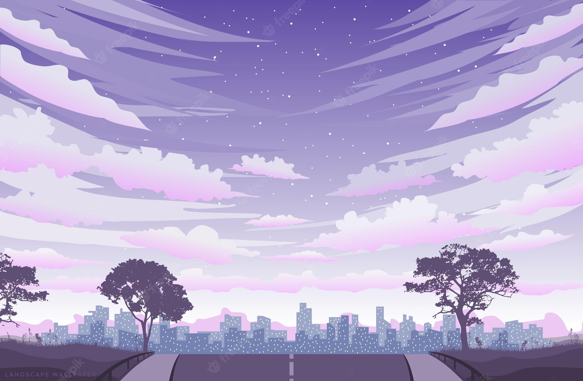 Anime Light Purple And Pink Aesthetic Wallpapers