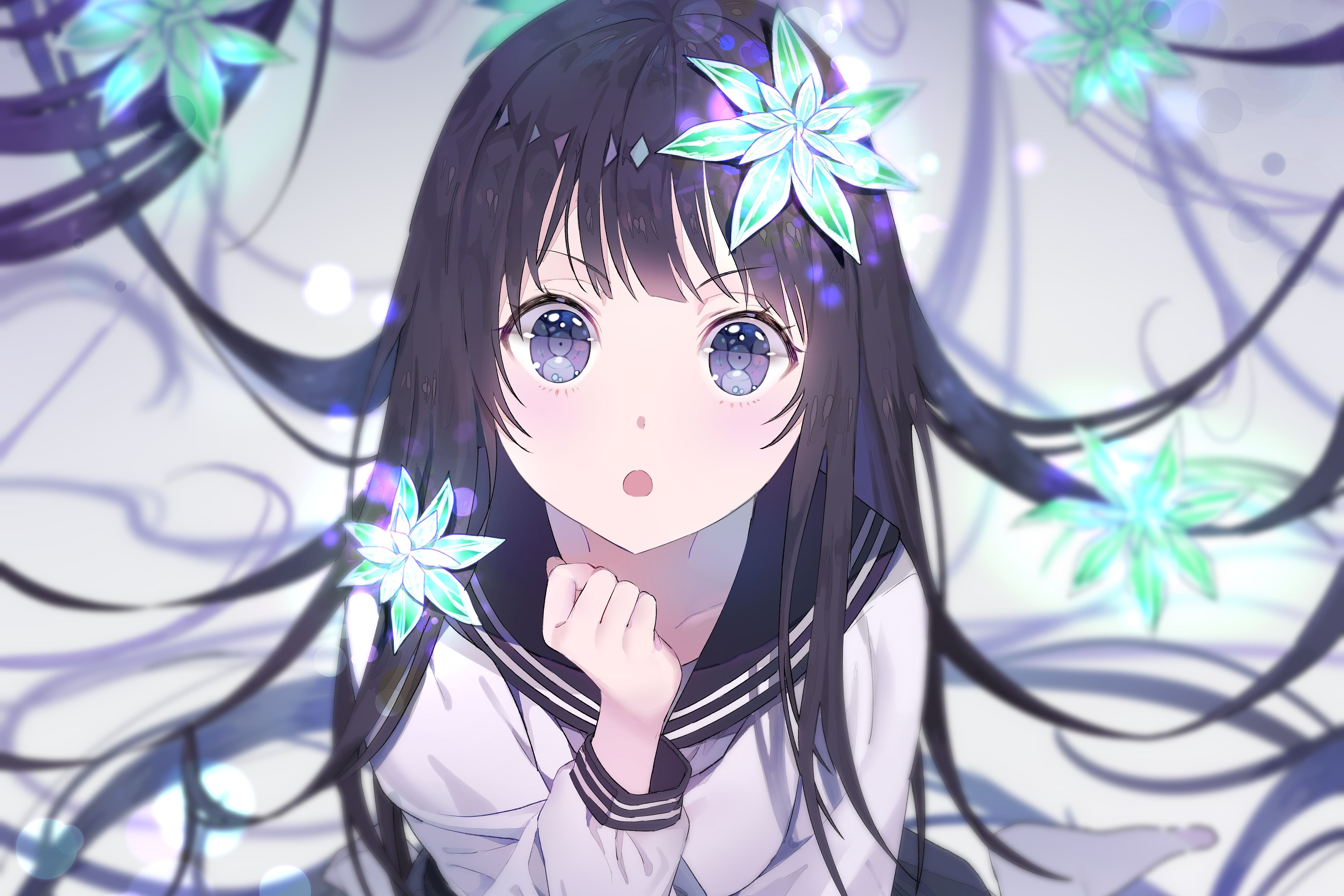 Anime Manga Girl Black Hair Wallpapers