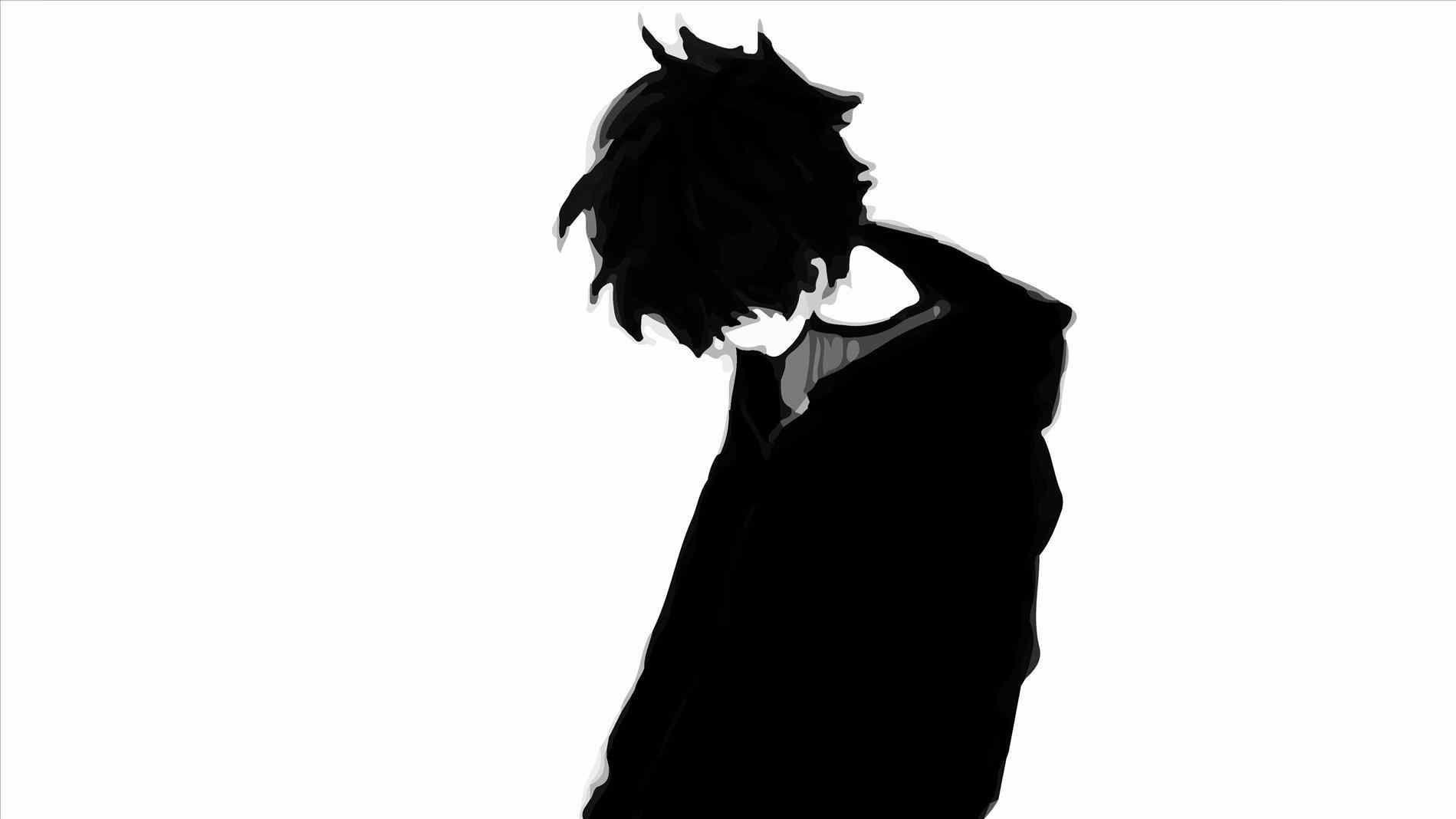 Anime Sad Black And White Wallpapers