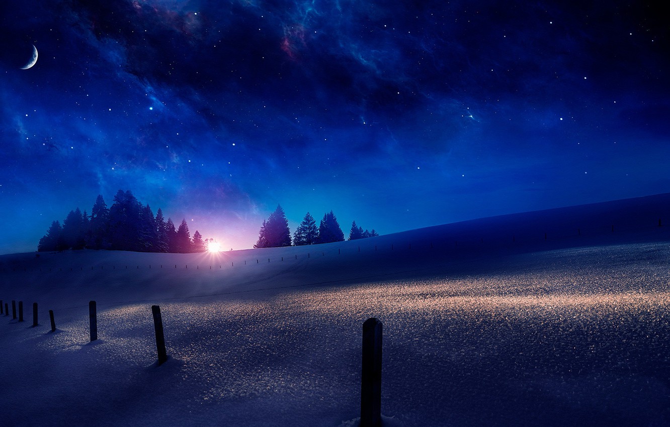 Anime Snow Landscape Wallpapers