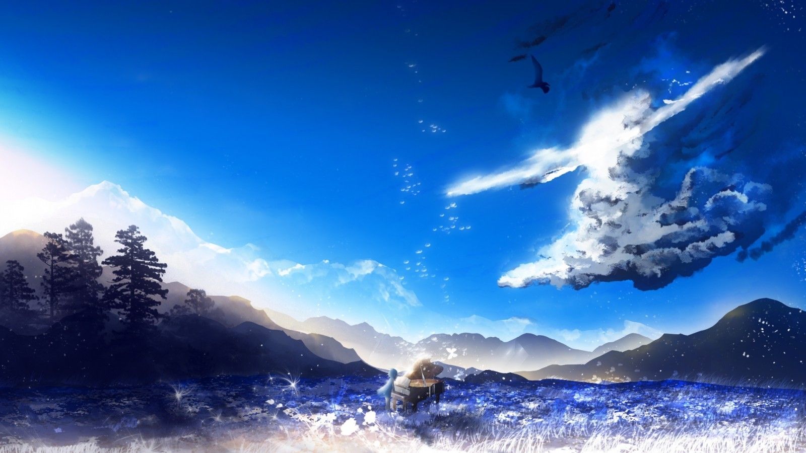 Anime Winter Mountain Wallpapers