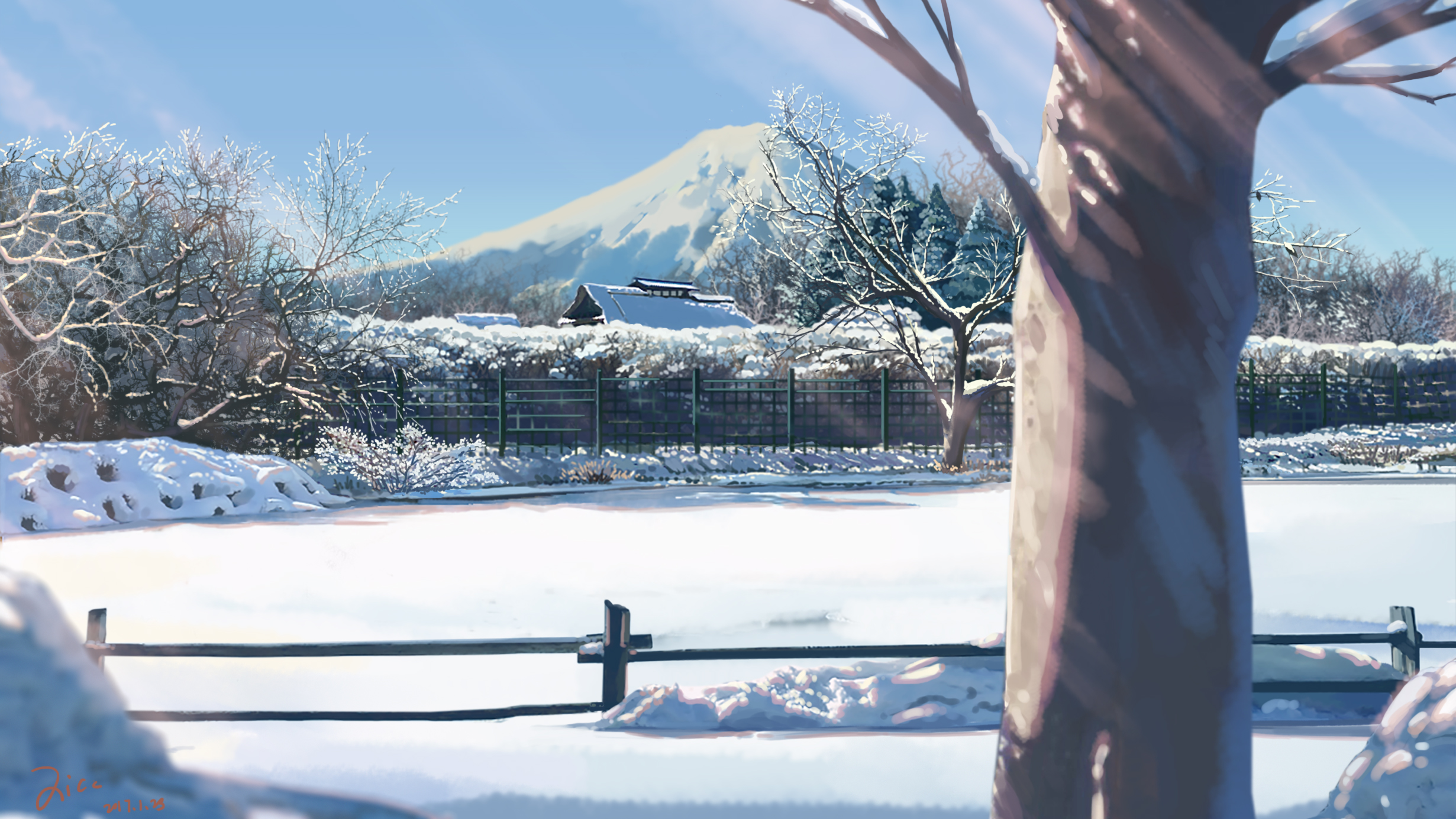 Anime Winter Mountain Wallpapers