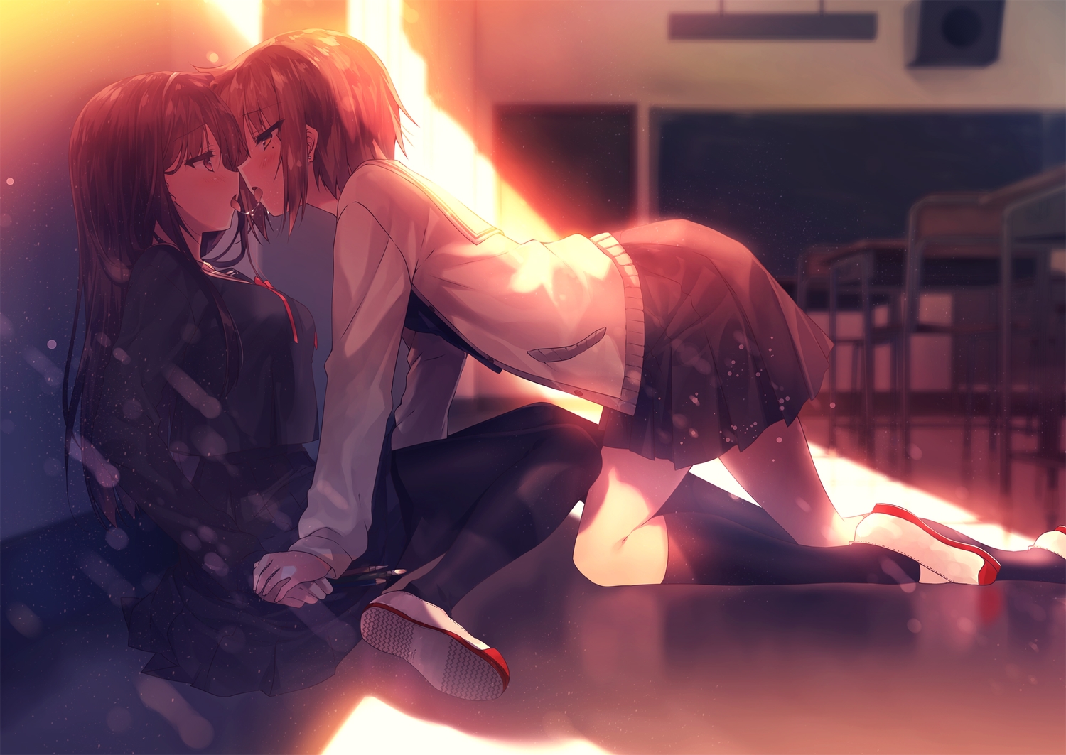 Anime Yuri Kiss Wallpapers