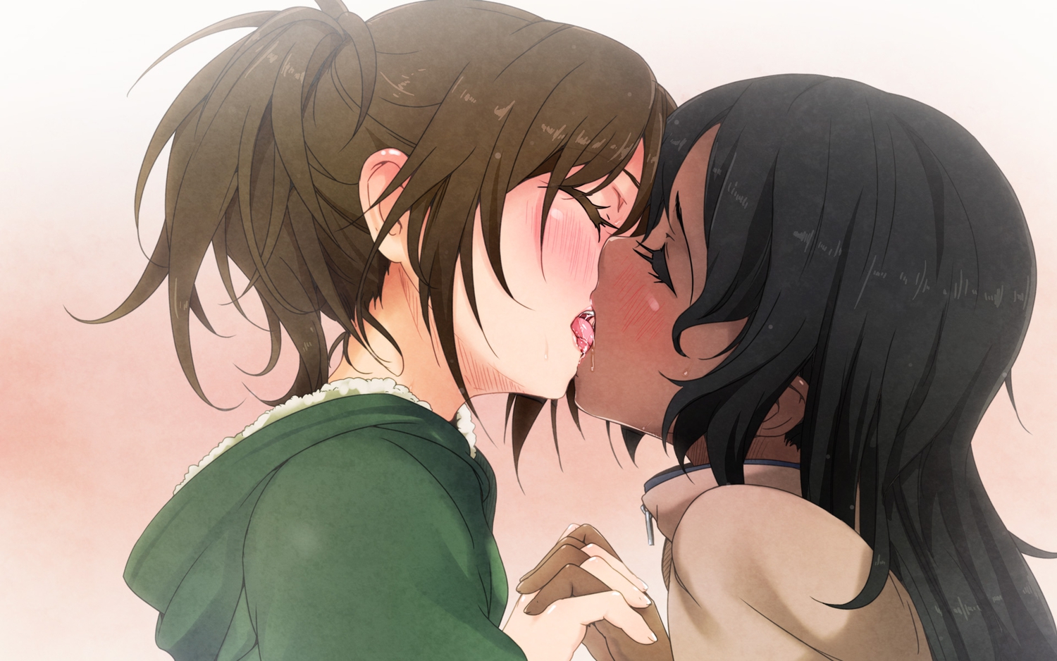 Anime Yuri Kiss Wallpapers