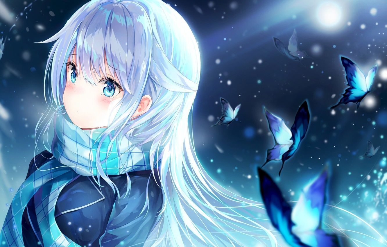 Blue Haired Anime Girl Wallpapers