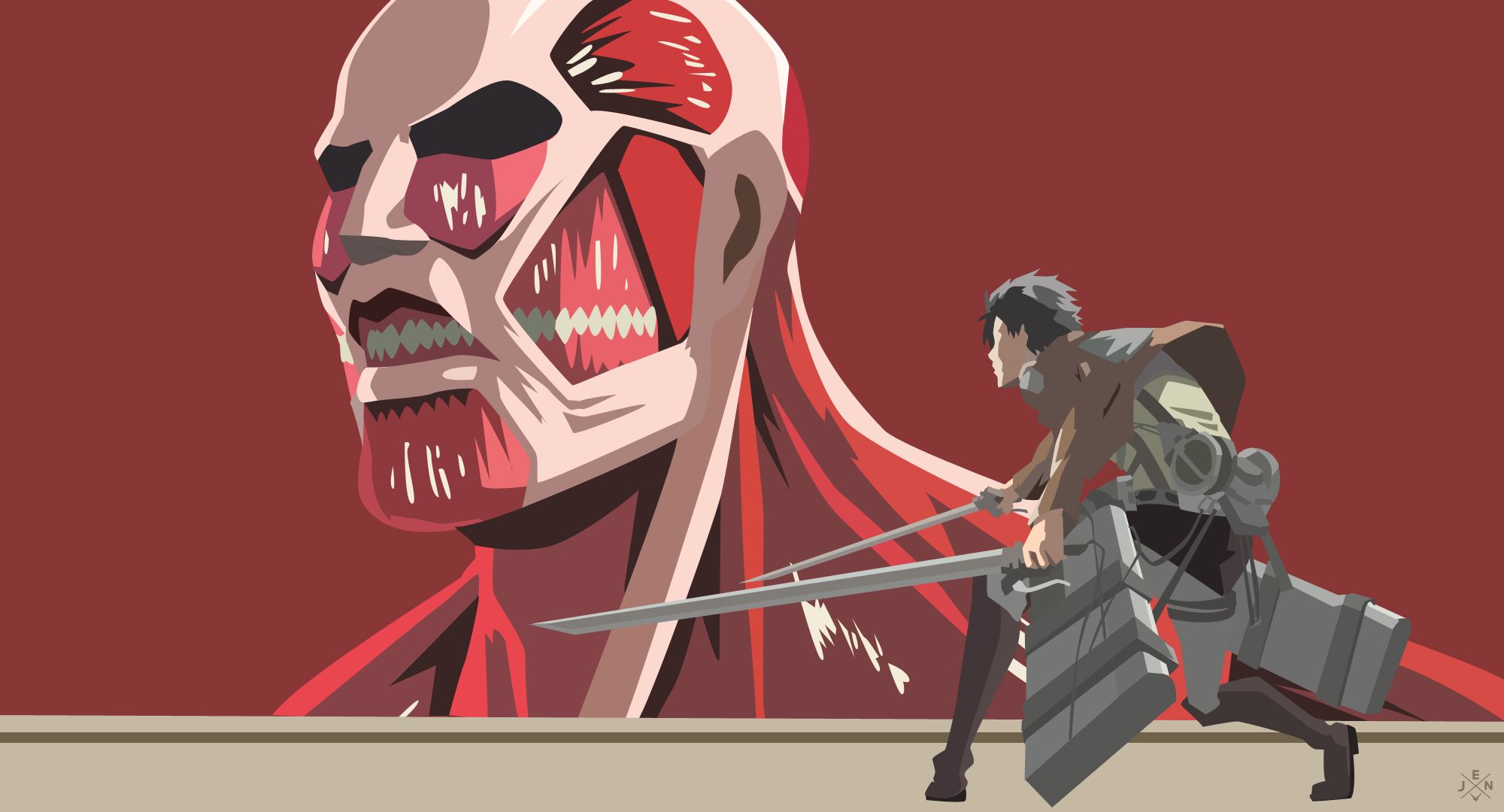 Colossal Titan Minimal Wallpapers