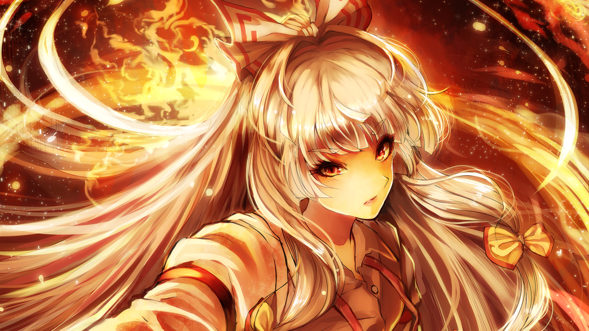 Fujiwara No Mokou 4K Art Wallpapers