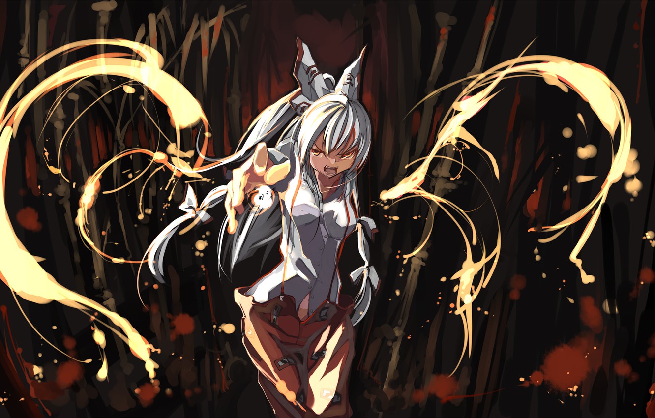 Fujiwara No Mokou 4K Art Wallpapers