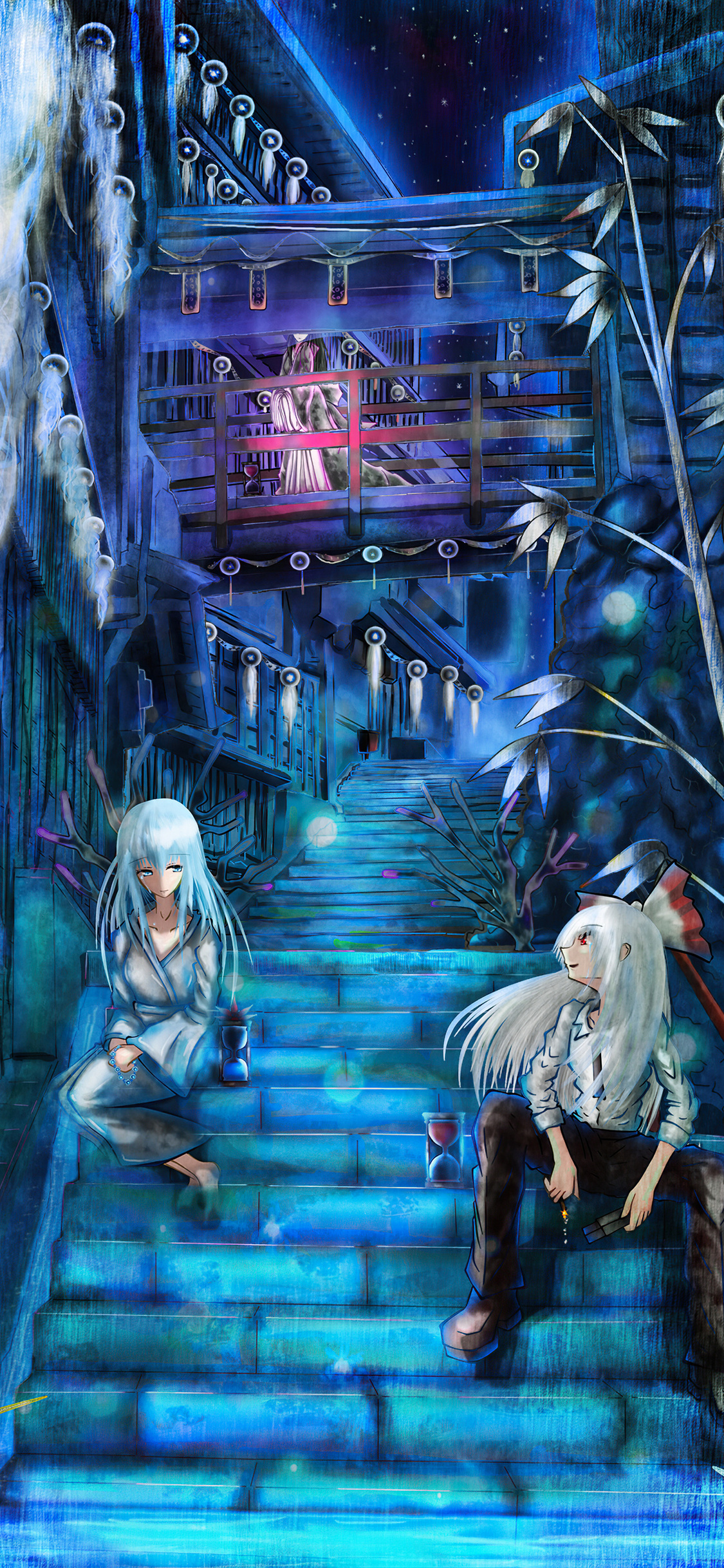 Fujiwara No Mokou 4K Art Wallpapers