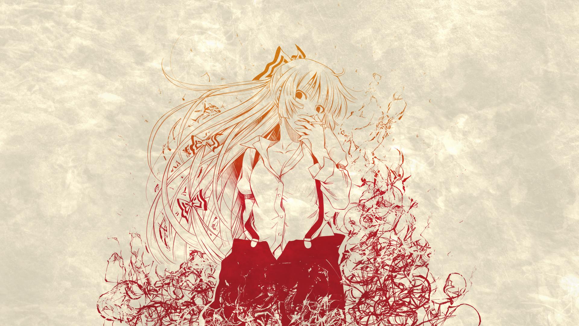 Fujiwara No Mokou 4K Art Wallpapers