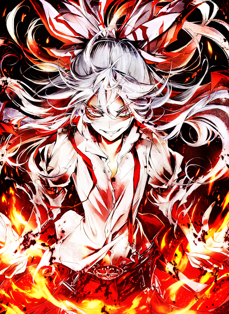 Fujiwara No Mokou 4K Art Wallpapers