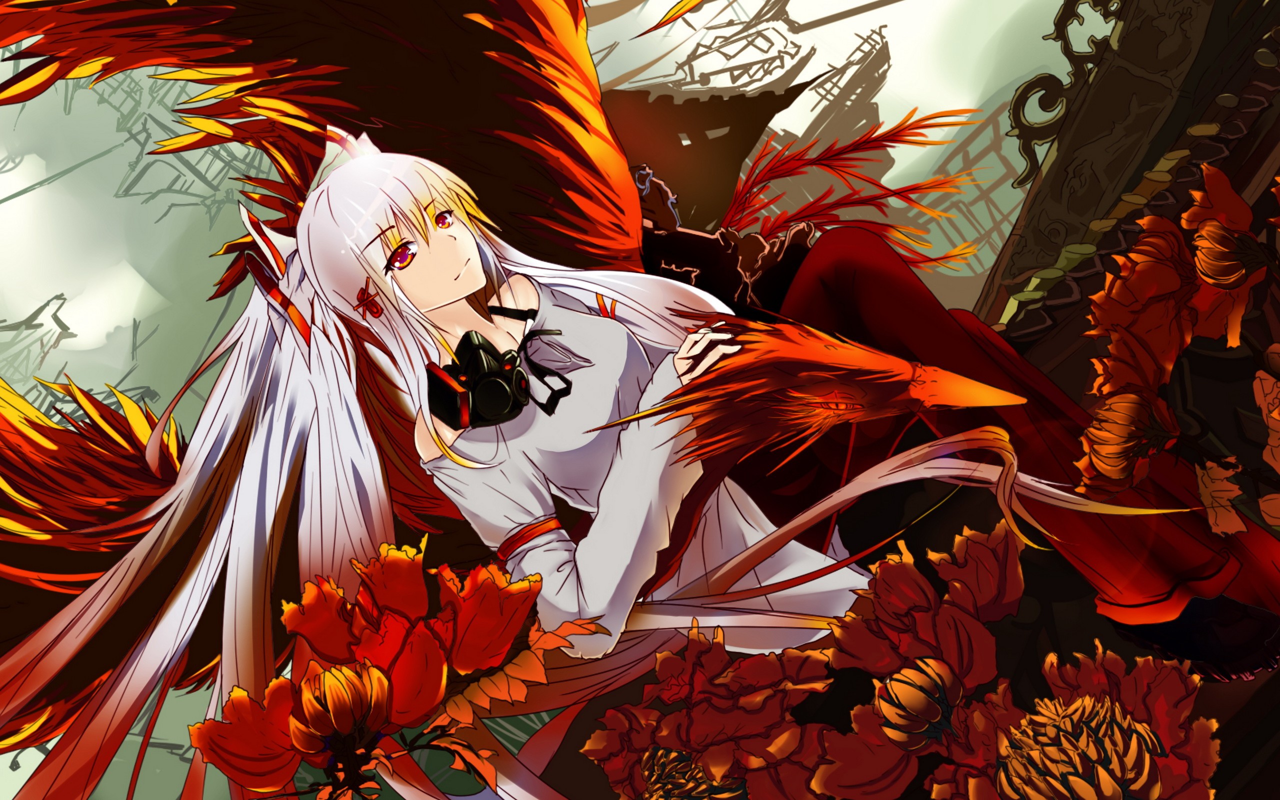 Fujiwara No Mokou 4K Art Wallpapers