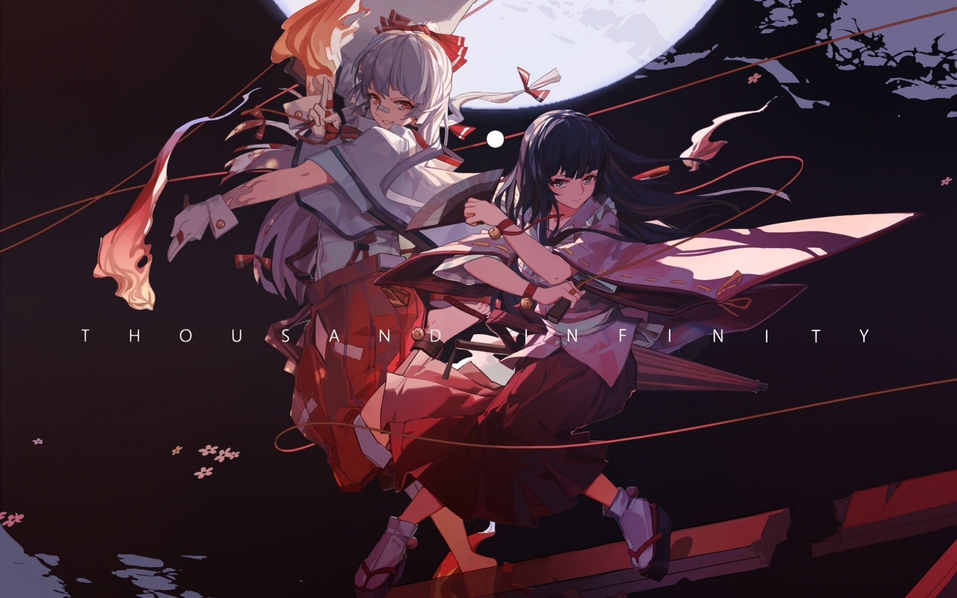 Fujiwara No Mokou 4K Art Wallpapers