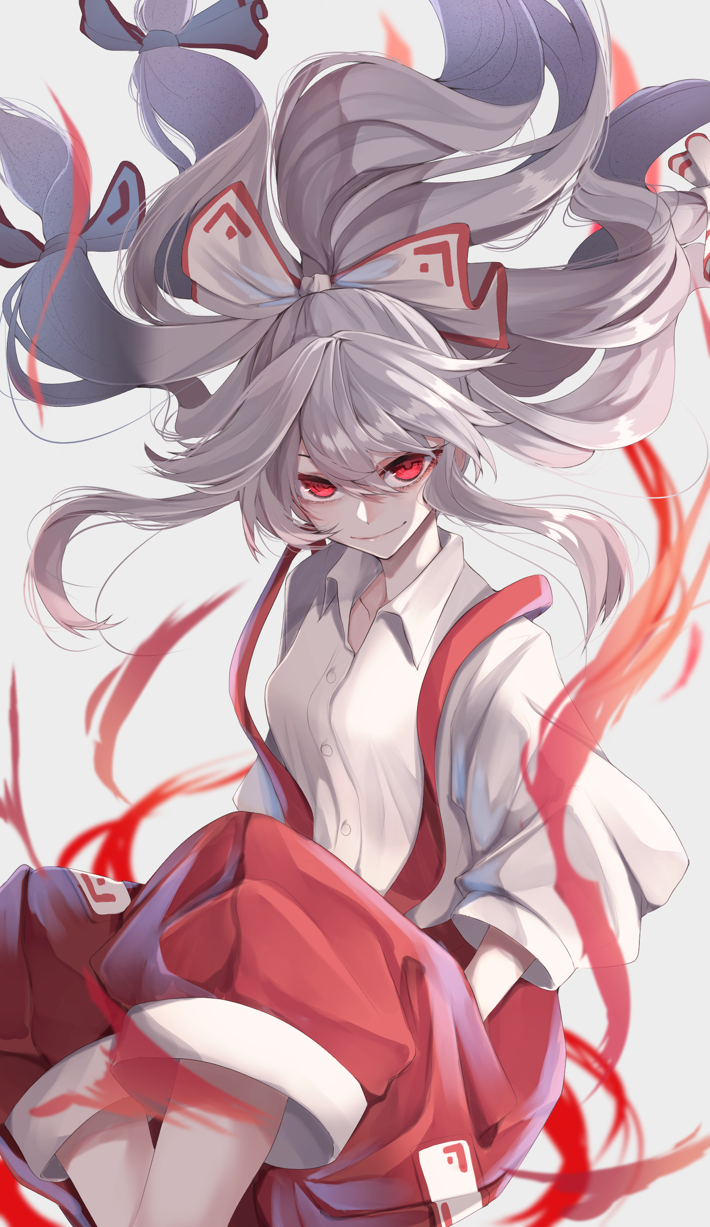 Fujiwara No Mokou 4K Art Wallpapers