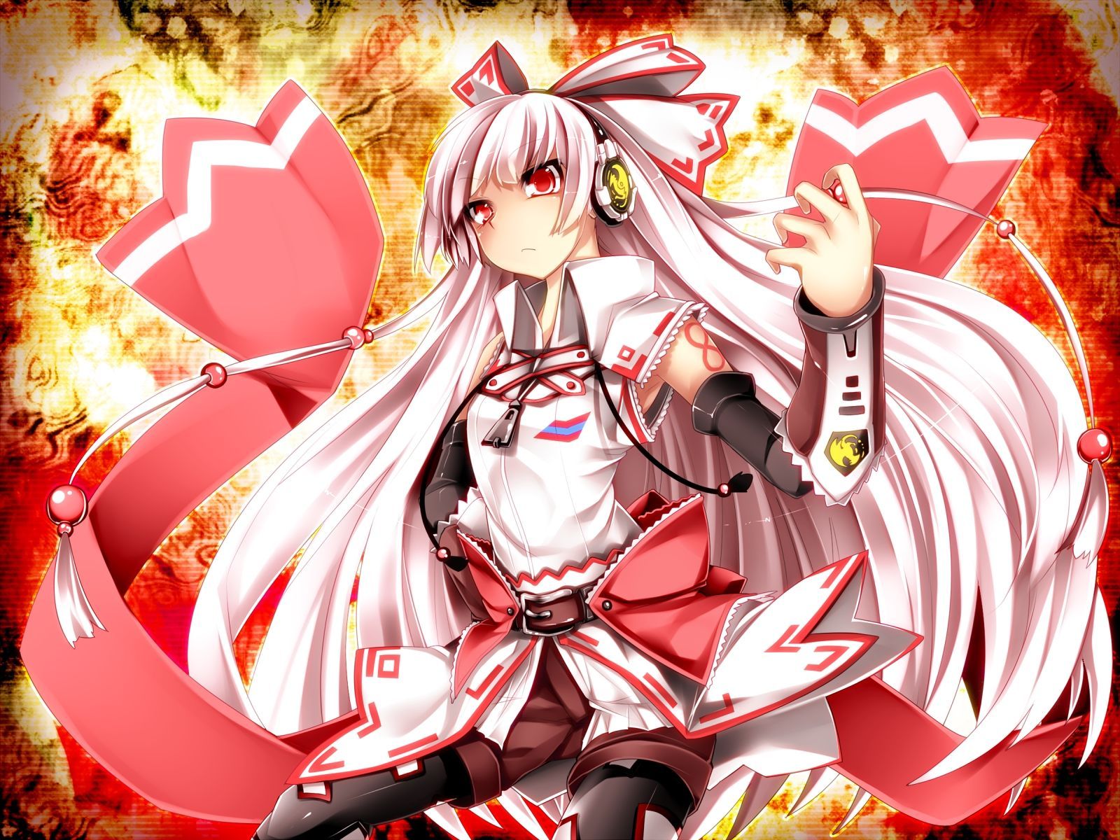 Fujiwara No Mokou 4K Art Wallpapers