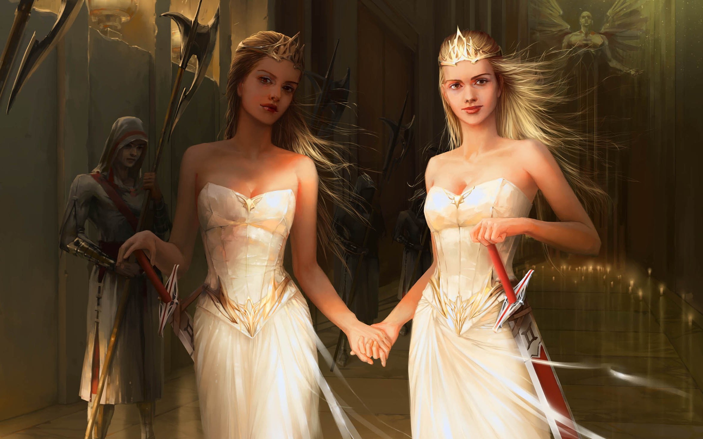 Girl Twins Artwork Wallpapers