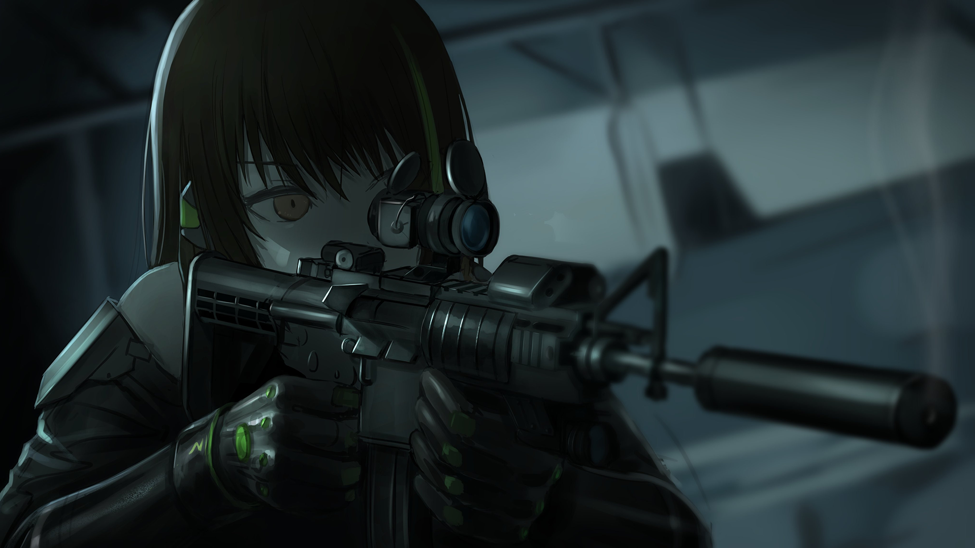 Girl With Gun Anime Wallpapers