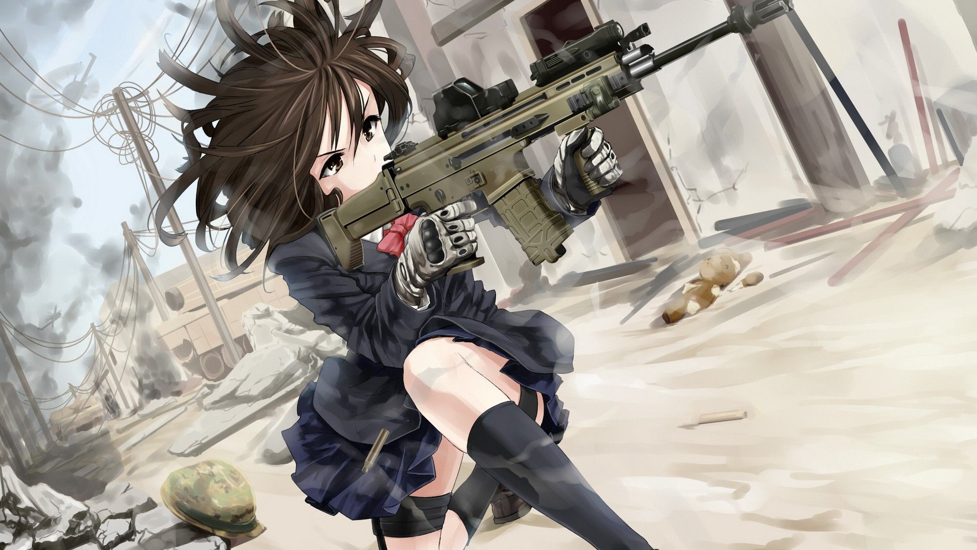 Girl With Gun Anime Wallpapers