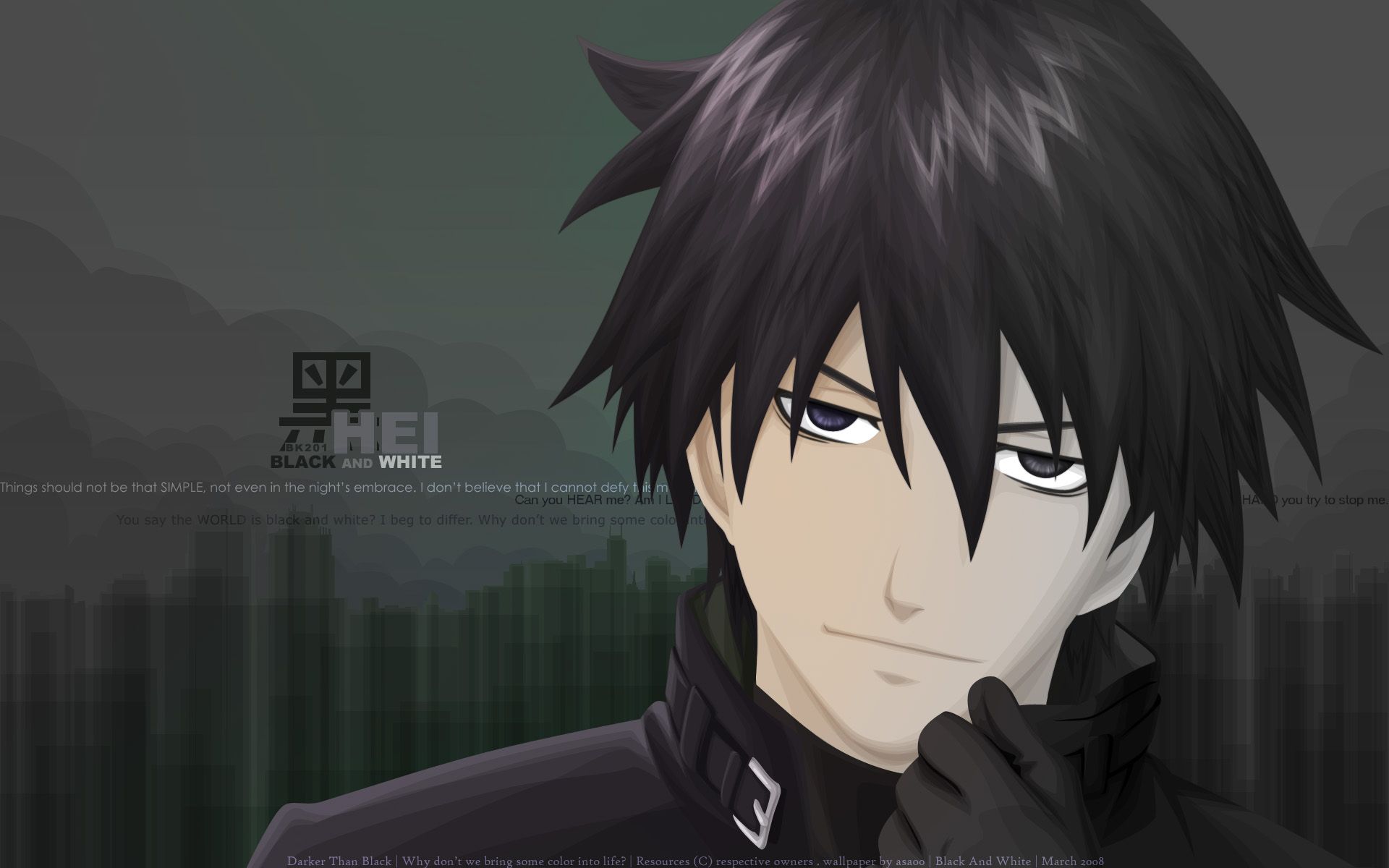 Hei In Darker Than Black And Fanon Wallpapers