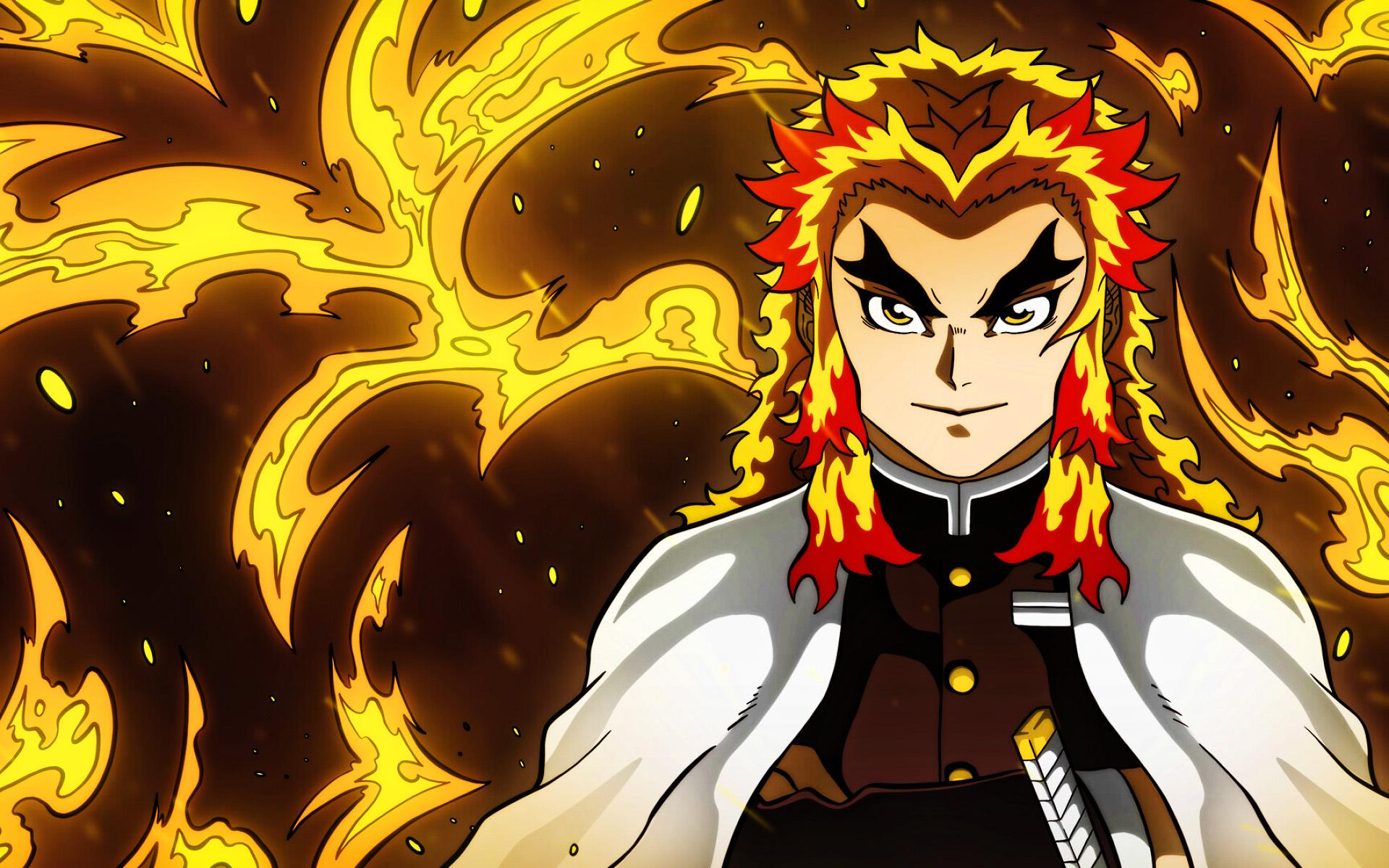 Kyojuro Rengoku Digital Art Wallpapers