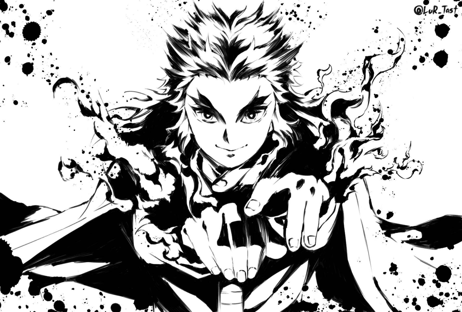 Kyojuro Rengoku Digital Art Wallpapers