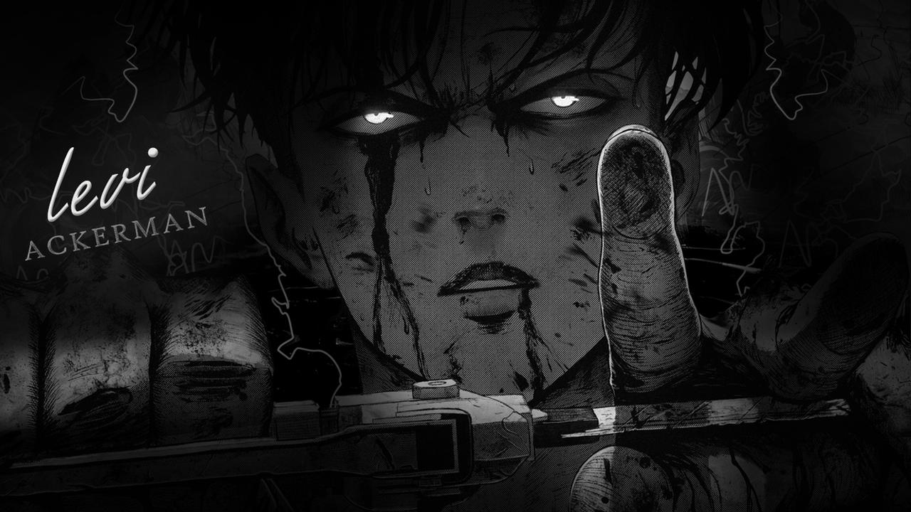 Levi Ackerman Monochrome Wallpapers