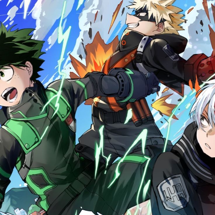 My Hero Academia Deku X Bakugou X Todoroki Wallpapers