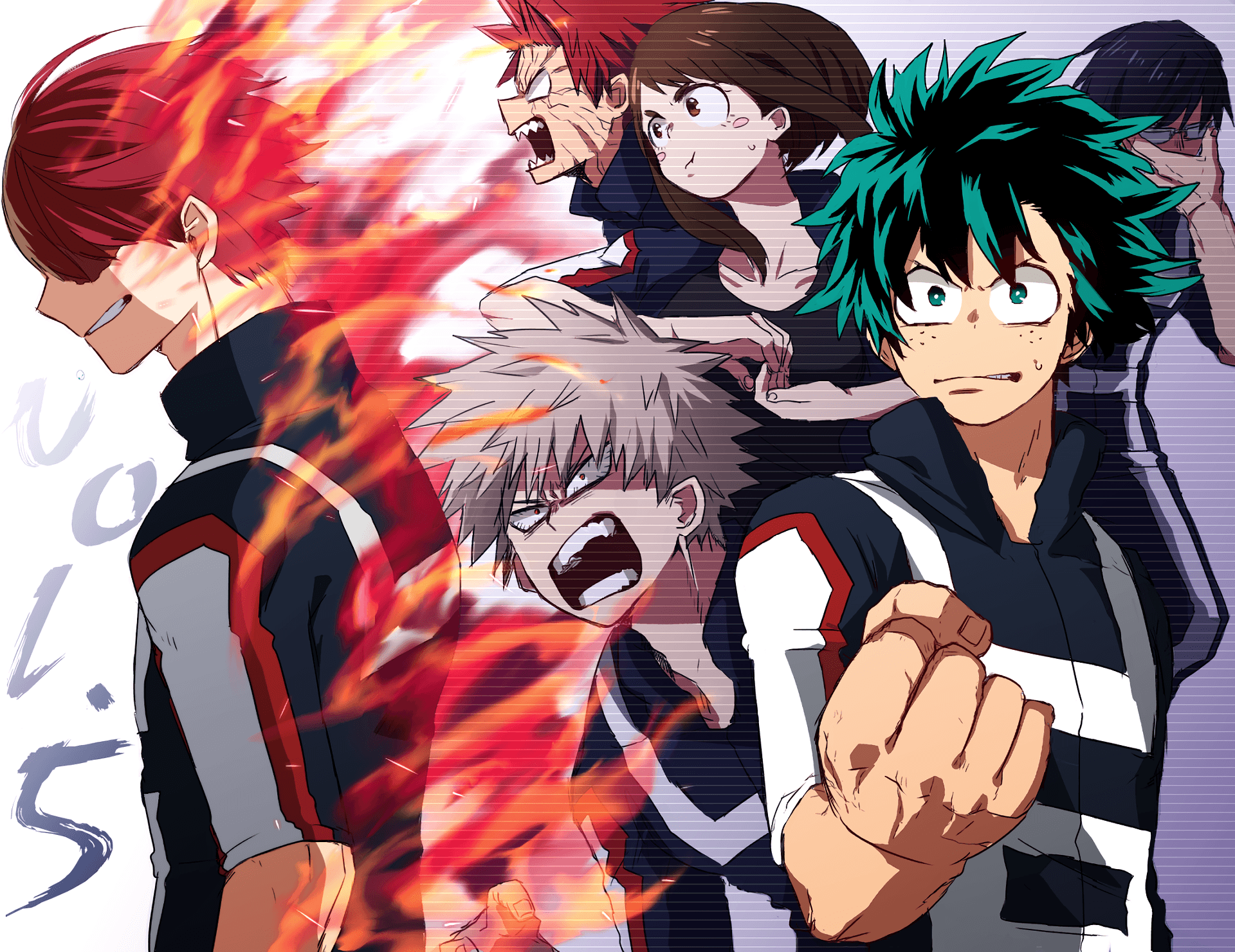 My Hero Academia Deku X Bakugou X Todoroki Wallpapers