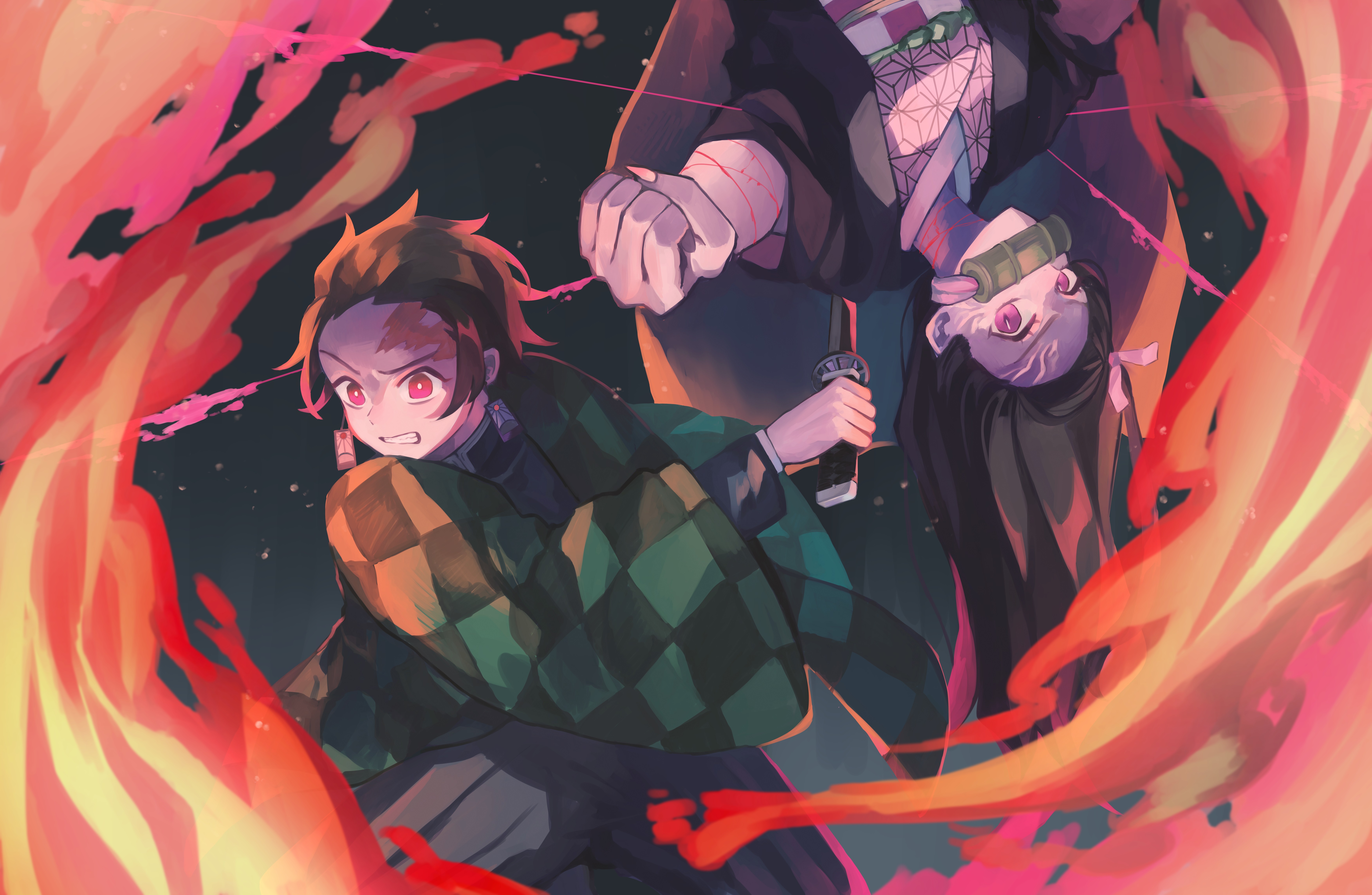 Nezuko Kamado And Tanjirou Kamado Wallpapers