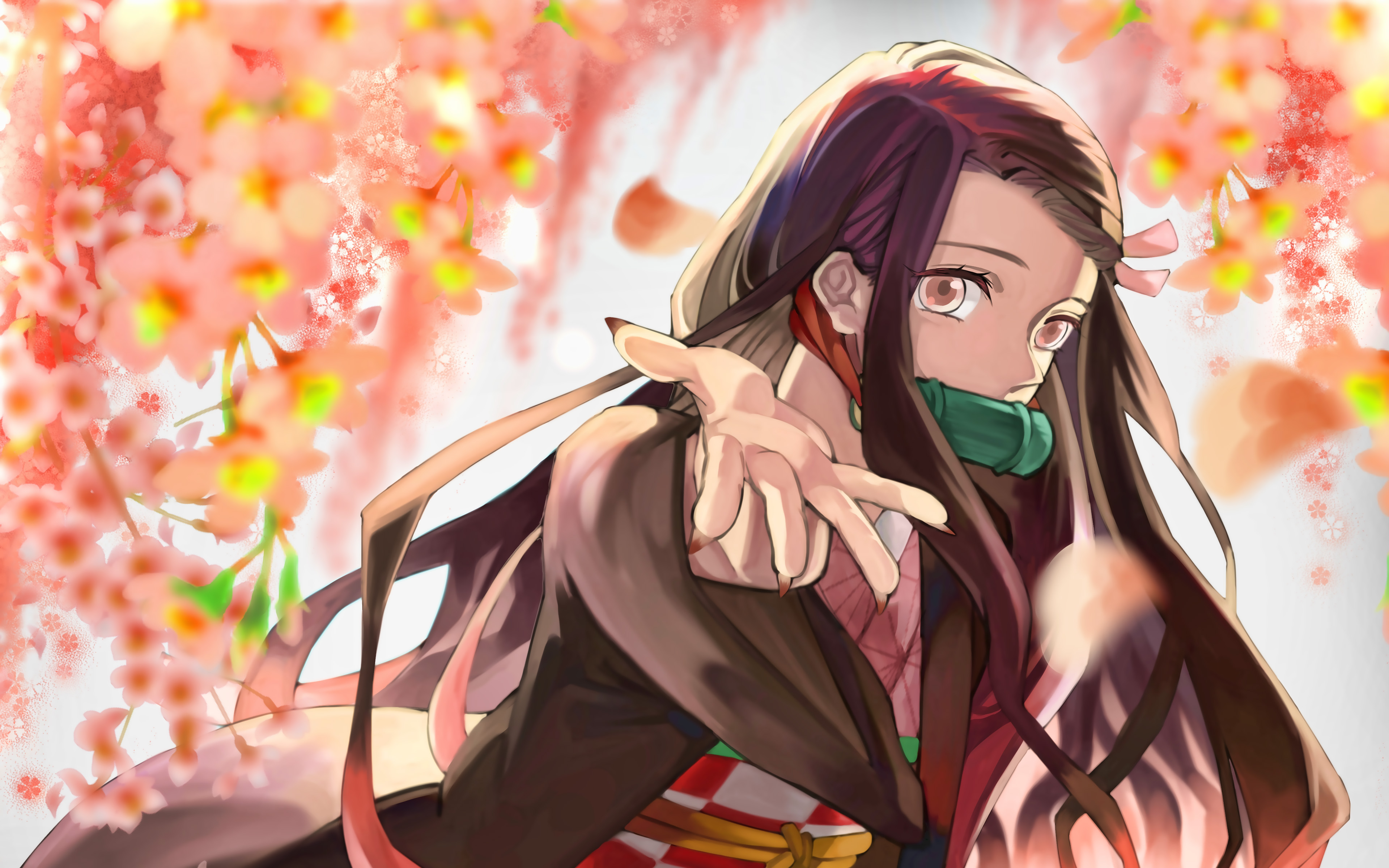 Nezuko Kamado Kimetsu No Yaiba Art Wallpapers