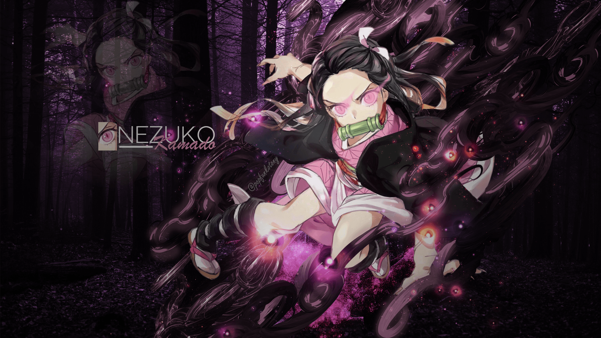 Nezuko Kamado Kimetsu No Yaiba Art Wallpapers