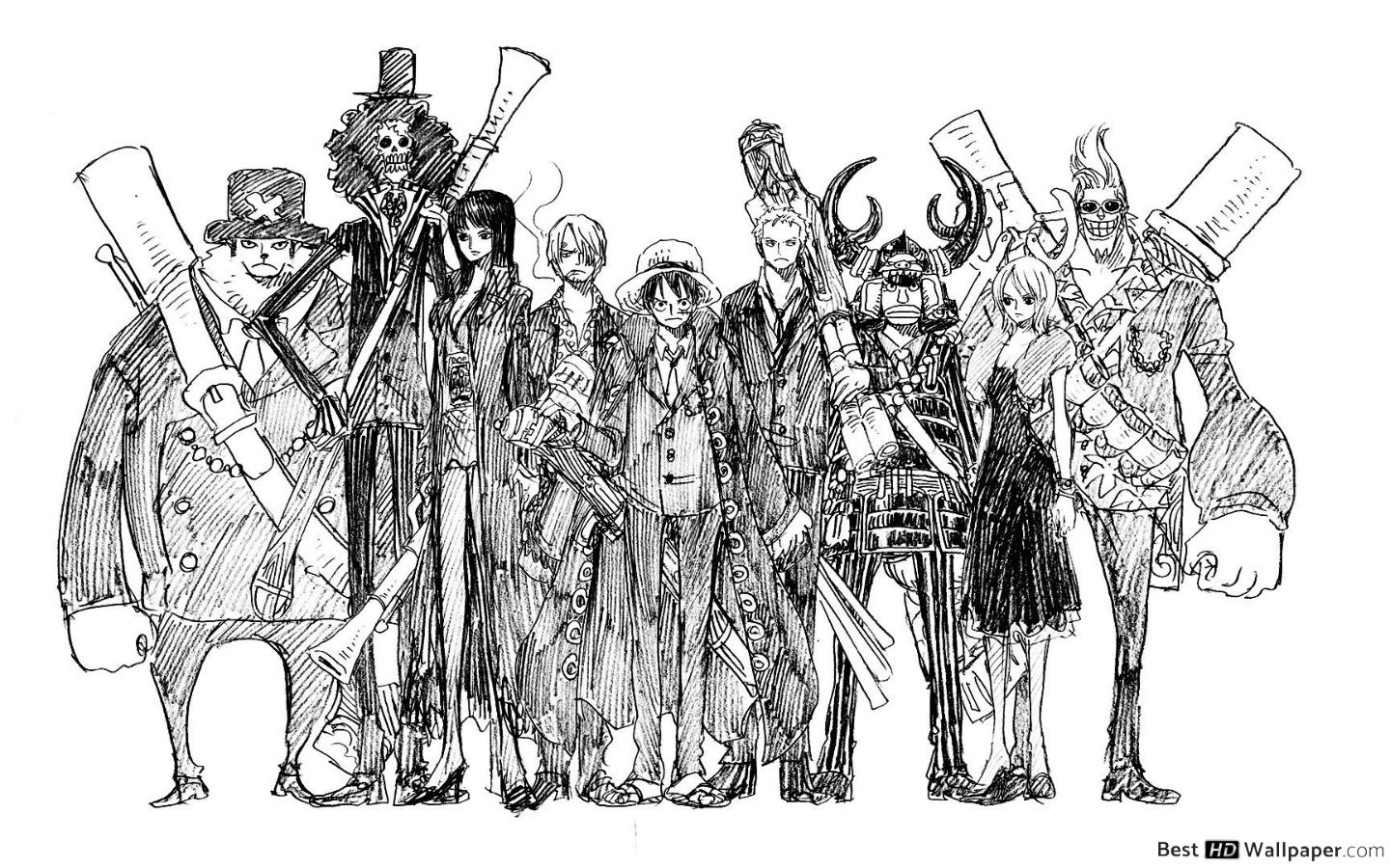 One Piece Black And White Wallpapers